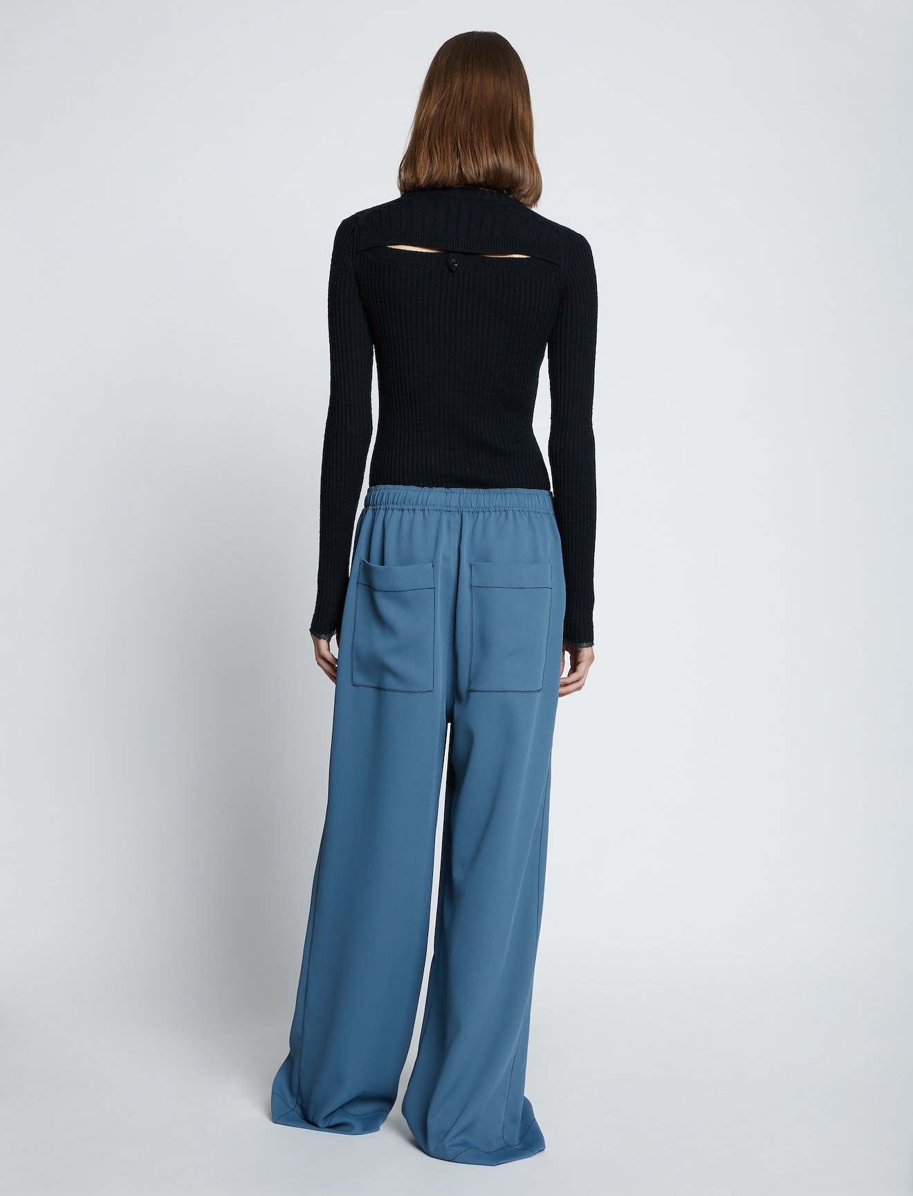 Rumpled Pique Wide Leg Pants #2