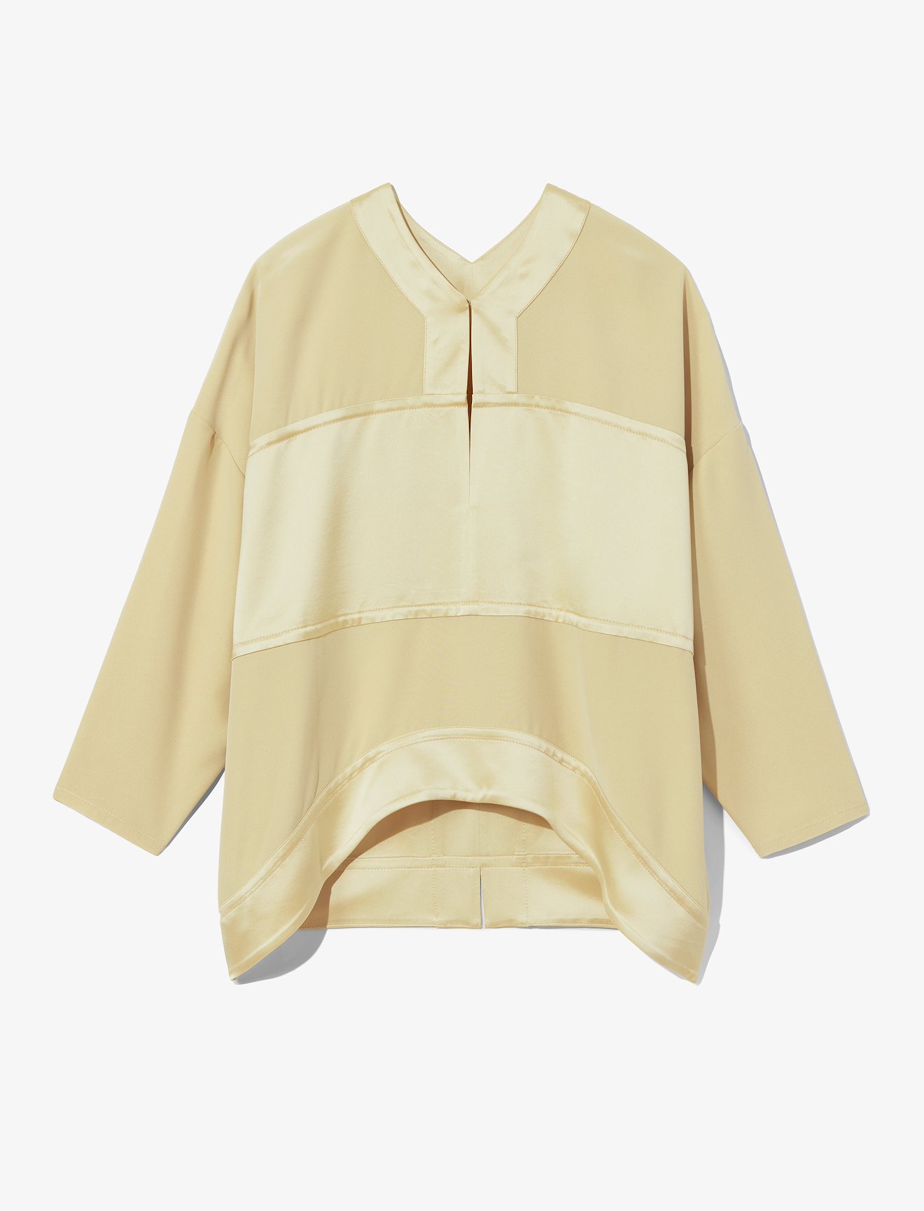 Satin Cropped V-Neck Top #5