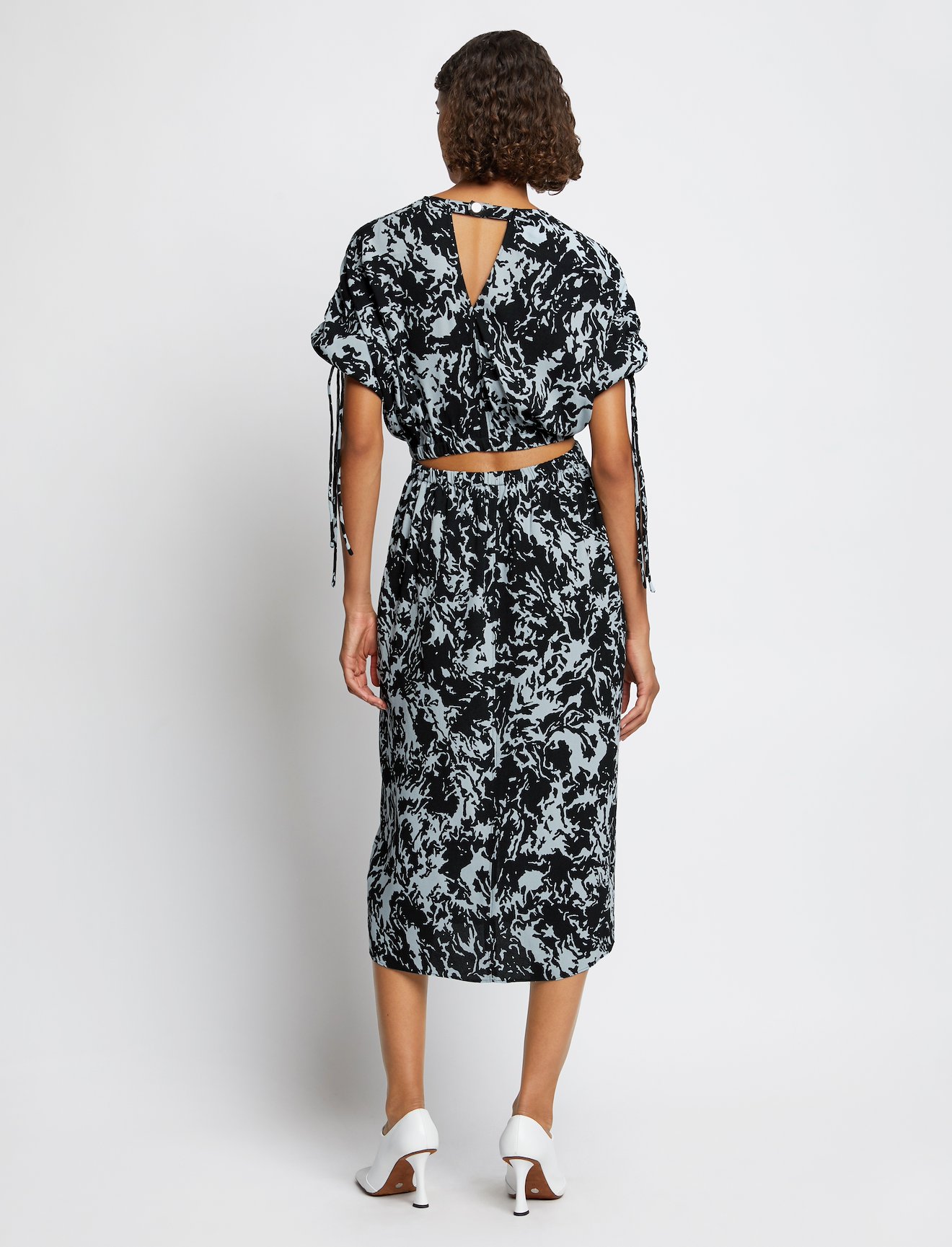 Shadow Print Cut Out Dress #2