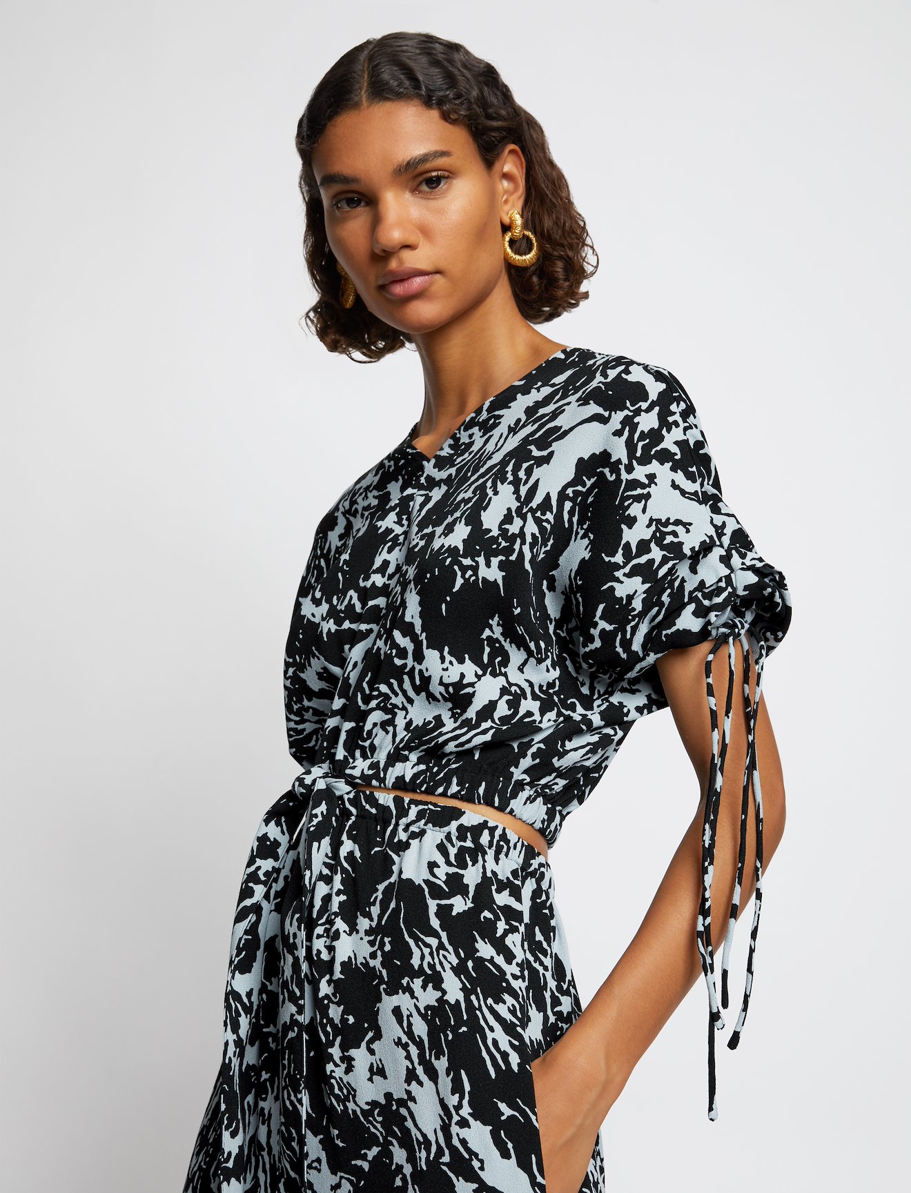 Shadow Print Cut Out Dress #3