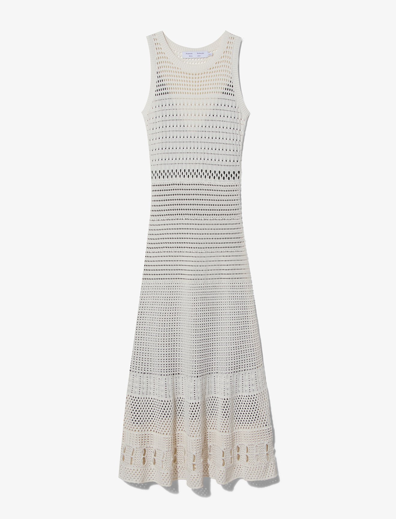 Silk Cotton Pointelle Sleeveless Dress #4