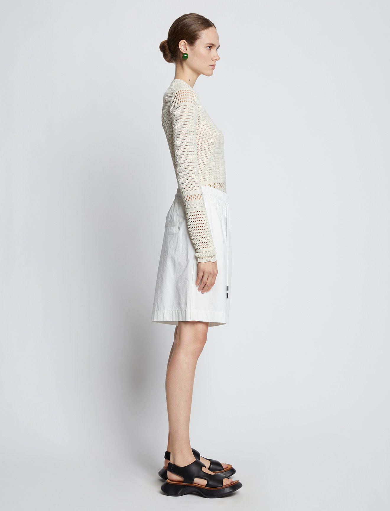 Silk Cotton Pointelle Top #2