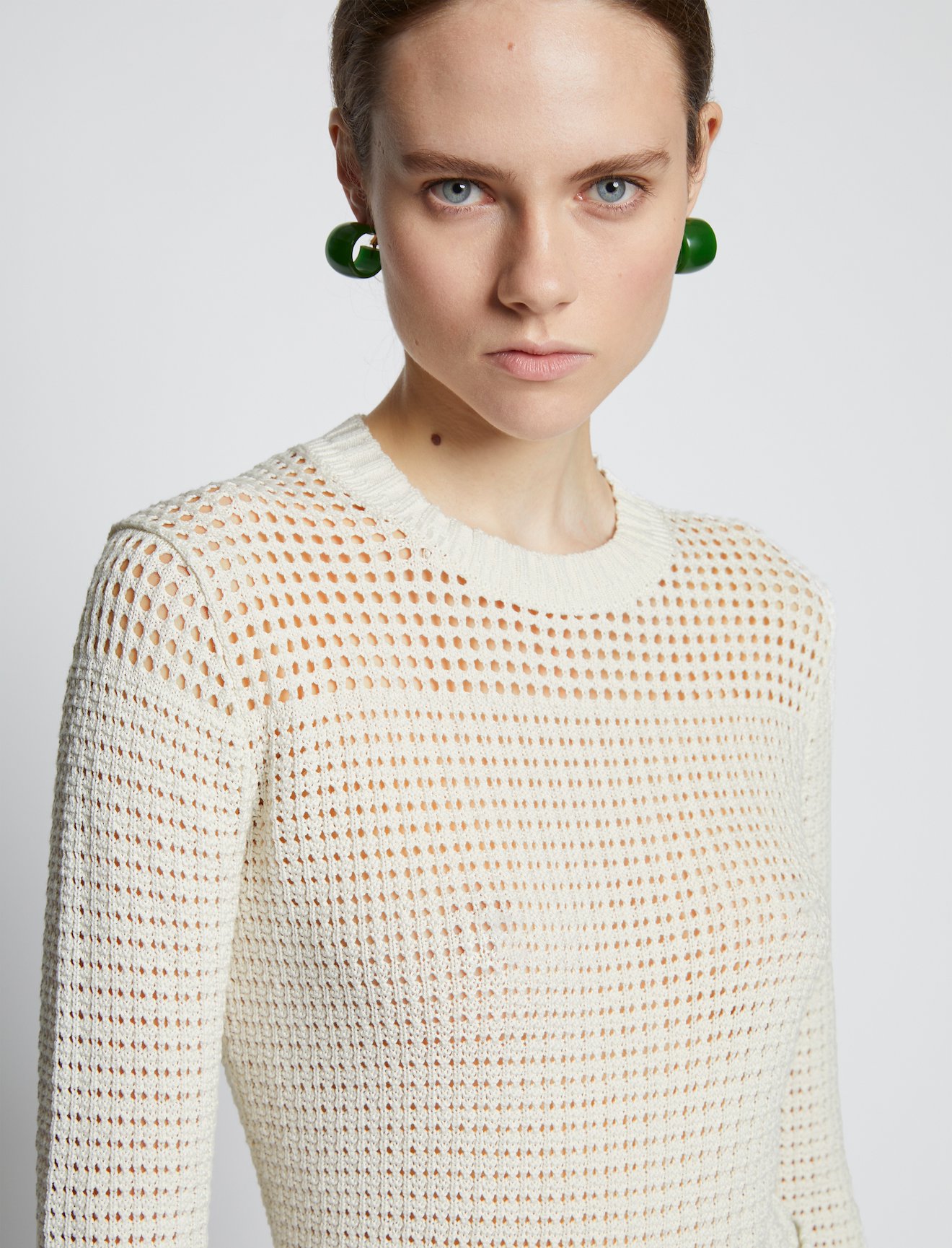 Silk Cotton Pointelle Top #4