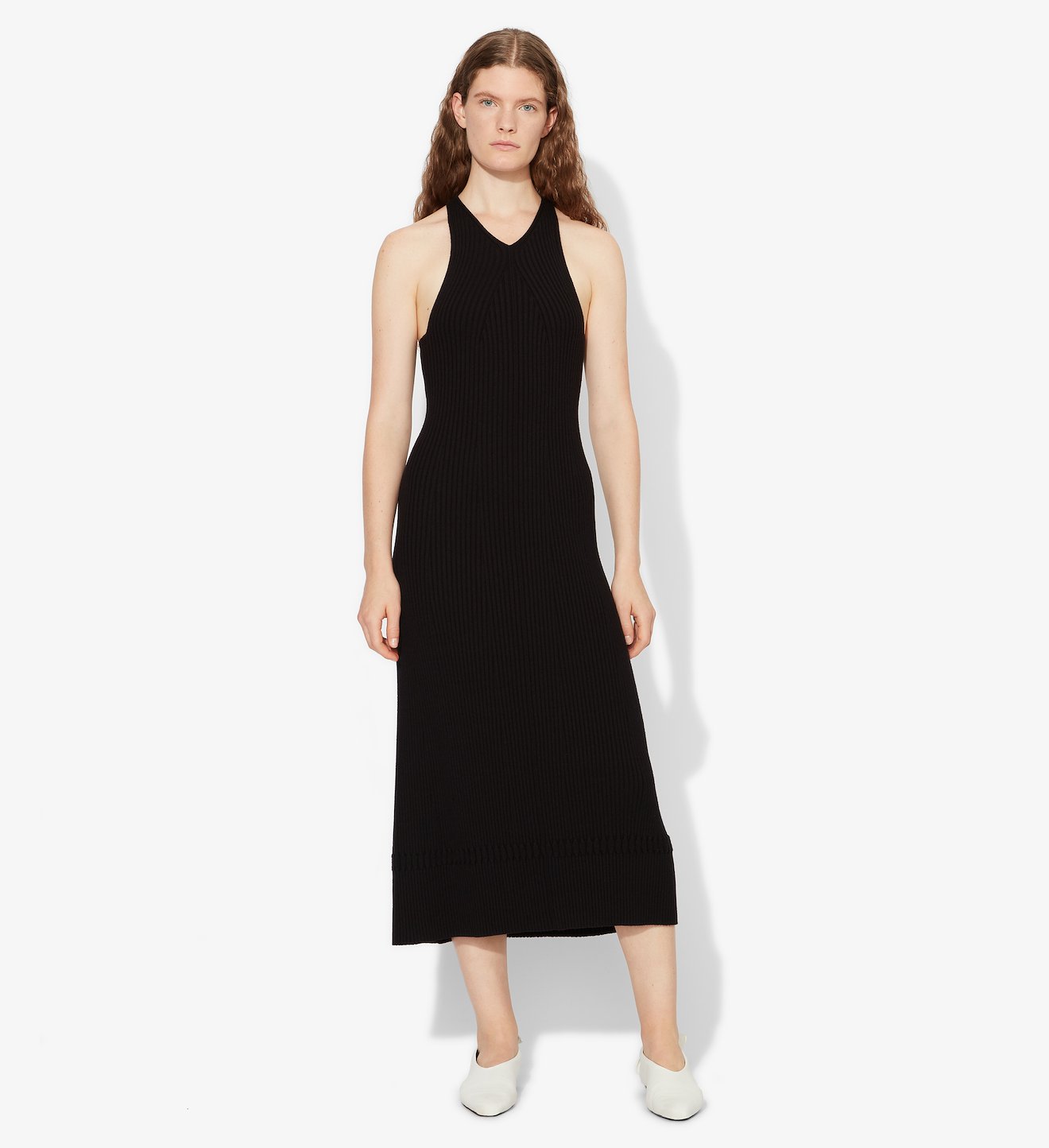 Sleeveless Rib Knit Long Dress