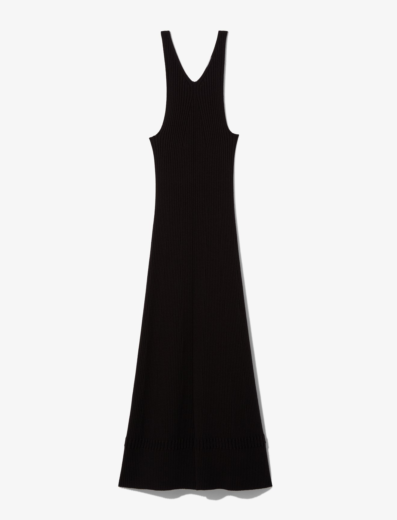 Sleeveless Rib Knit Long Dress #4