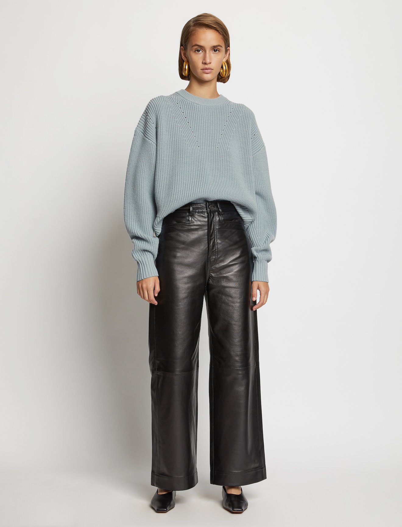 Slit Back Merino Knit Sweater #1