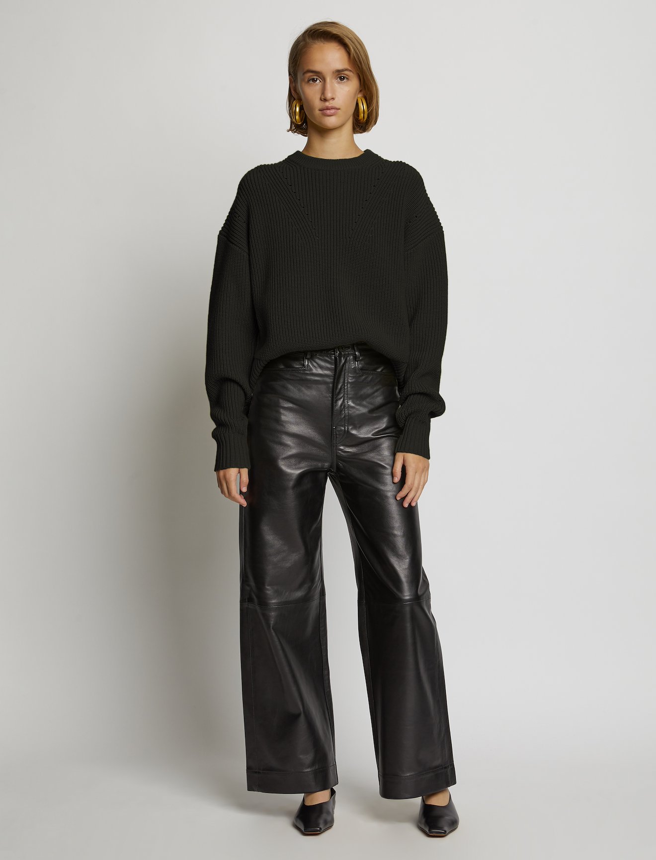 Slit Back Merino Knit Sweater #1