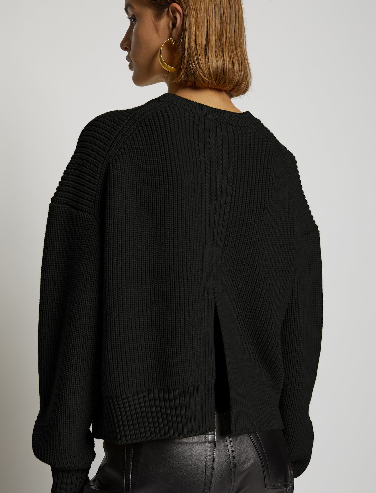 Slit Back Merino Knit Sweater #4