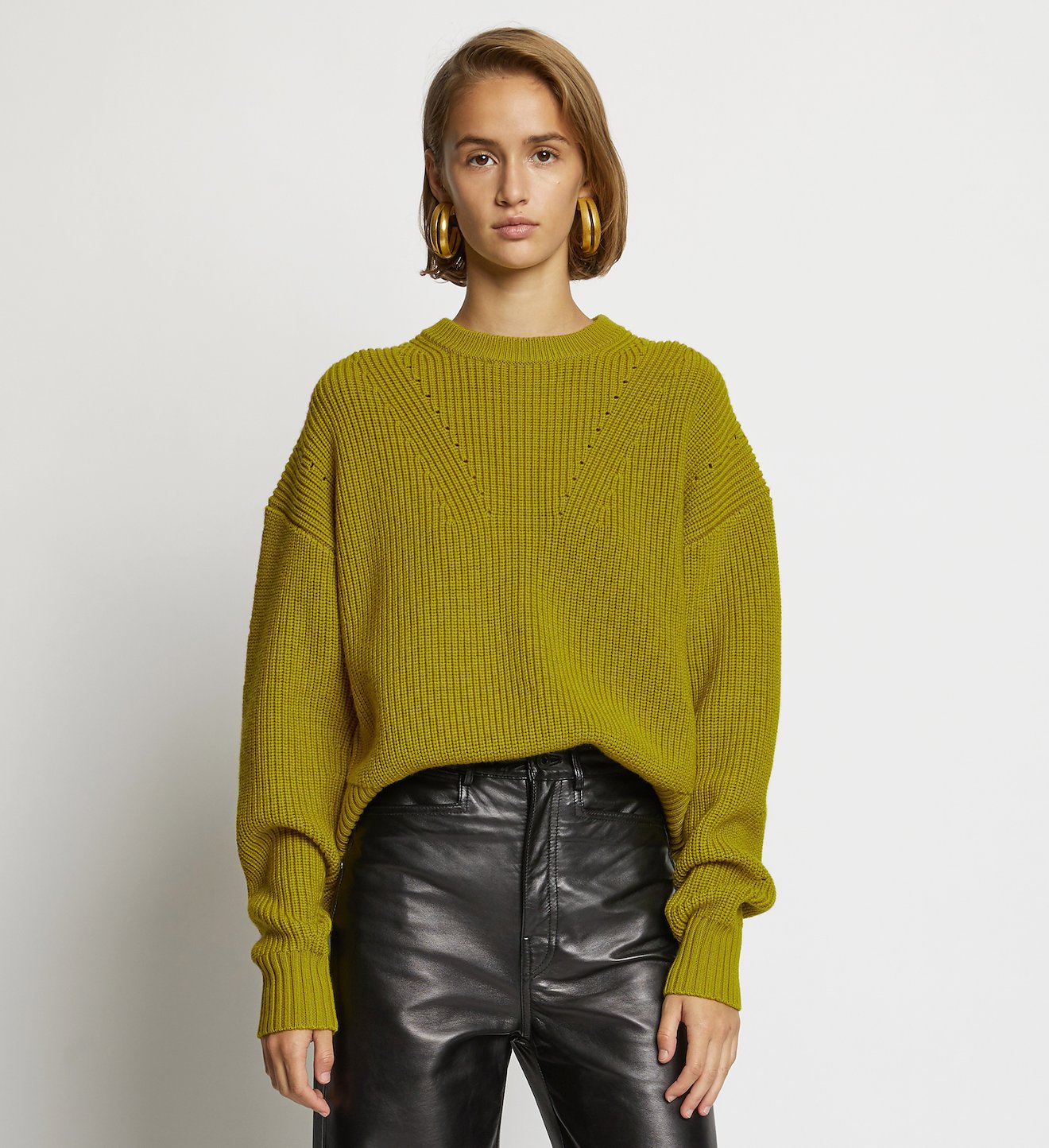 Slit Back Merino Knit Sweater