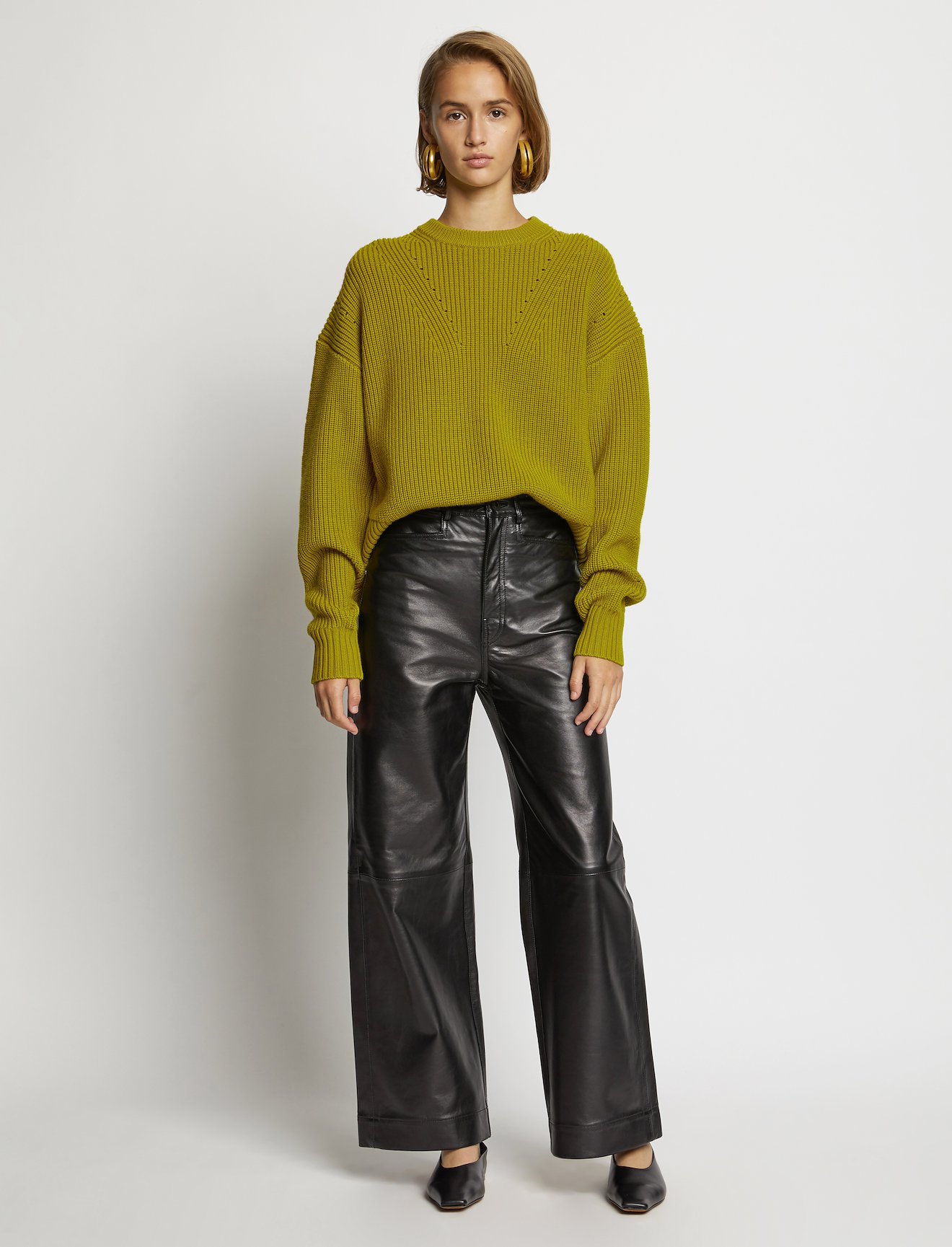 Slit Back Merino Knit Sweater #1