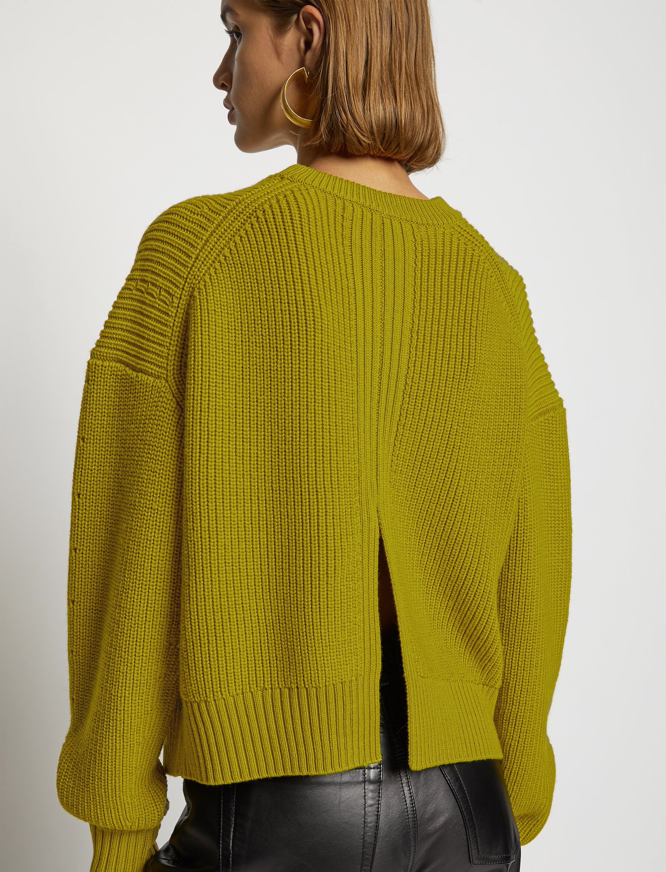 Slit Back Merino Knit Sweater #4