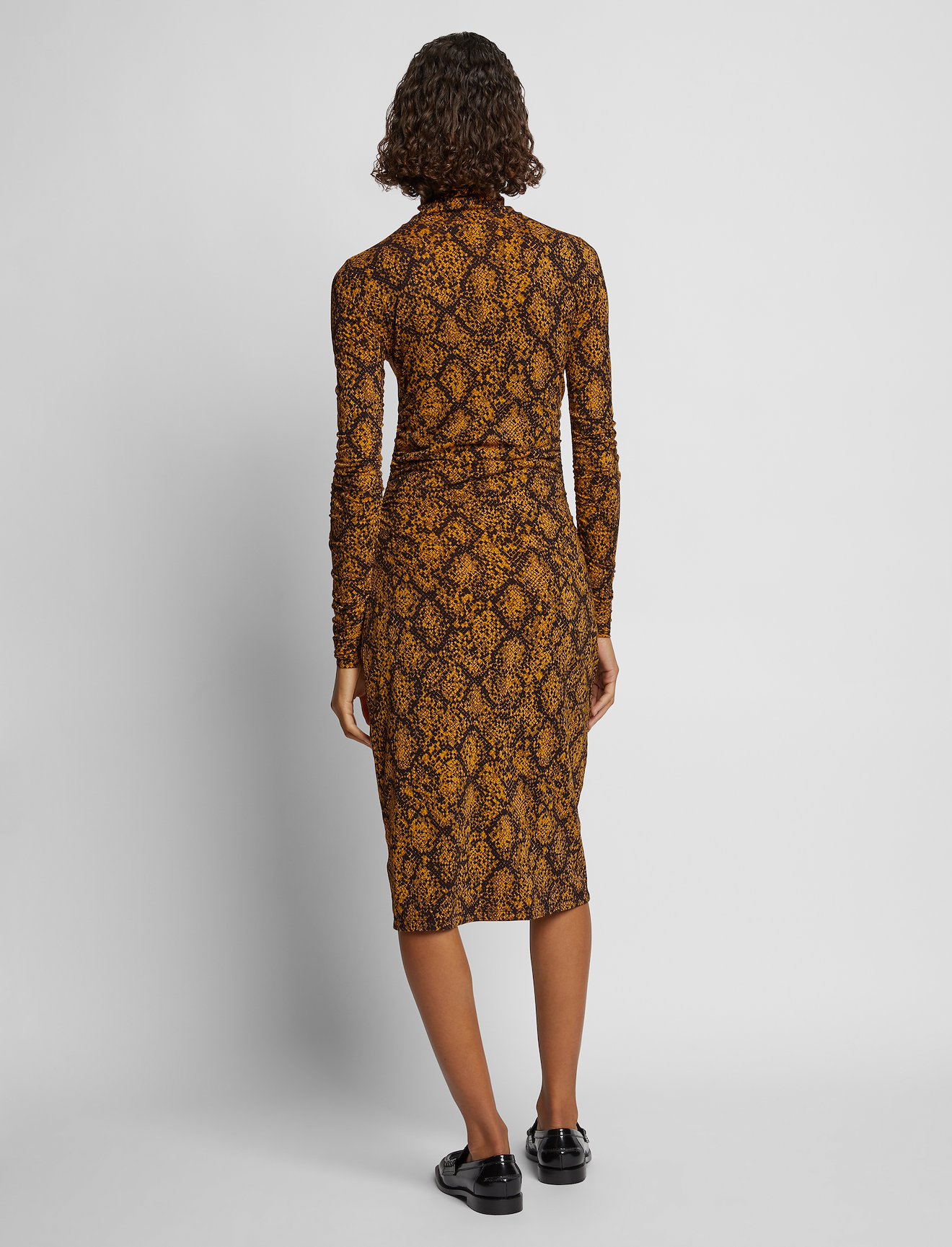 Snake Print Turtleneck Dress #2