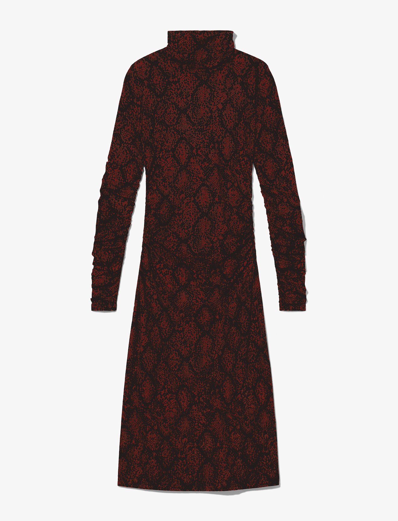 Snake Print Turtleneck Dress #4