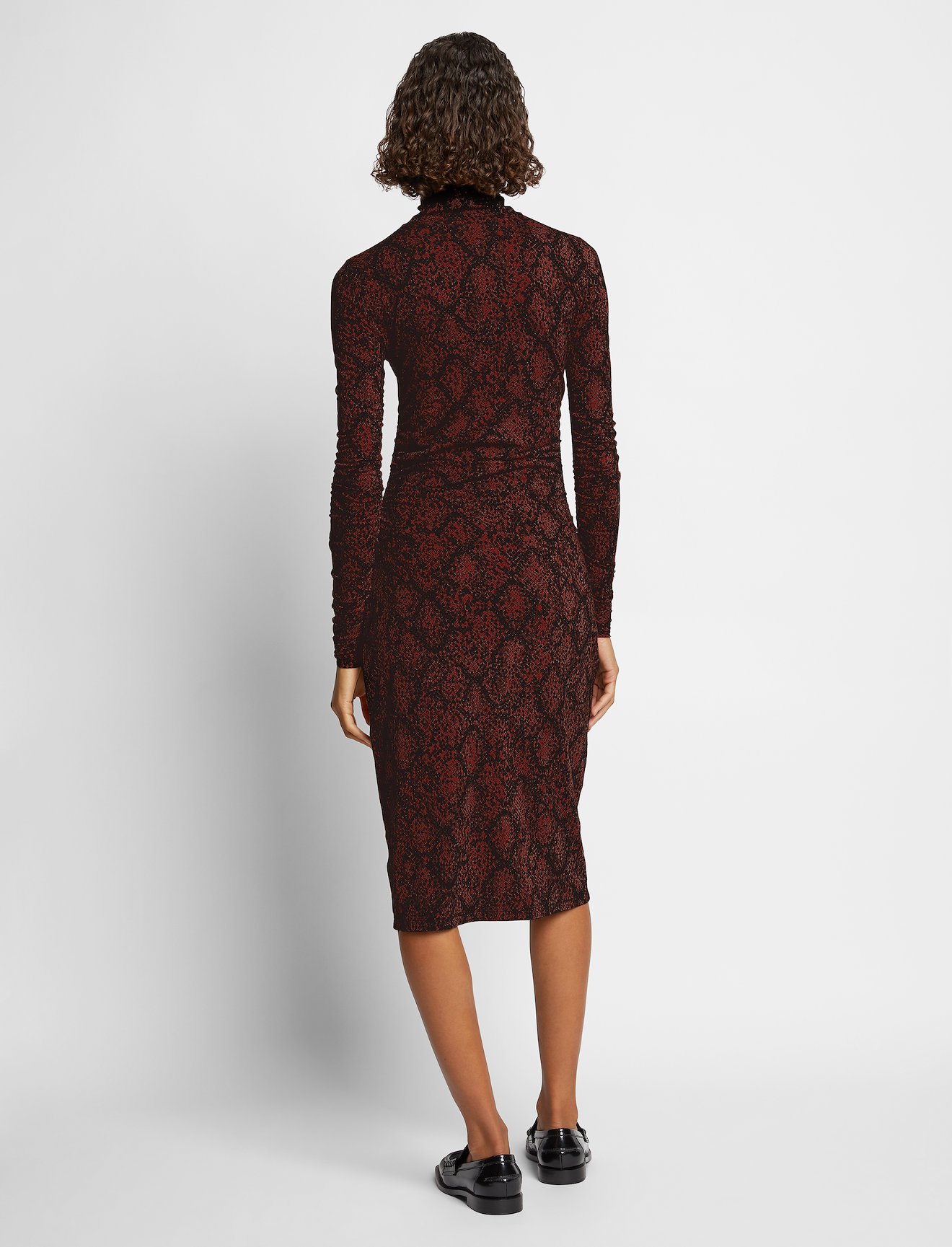 Snake Print Turtleneck Dress #2