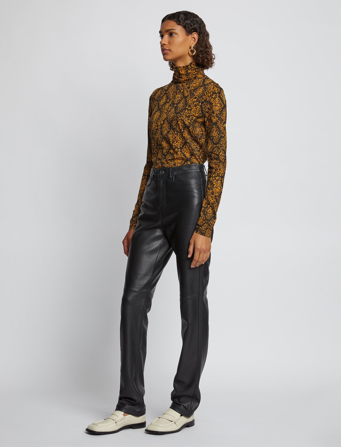 Snake Print Turtleneck Top #2