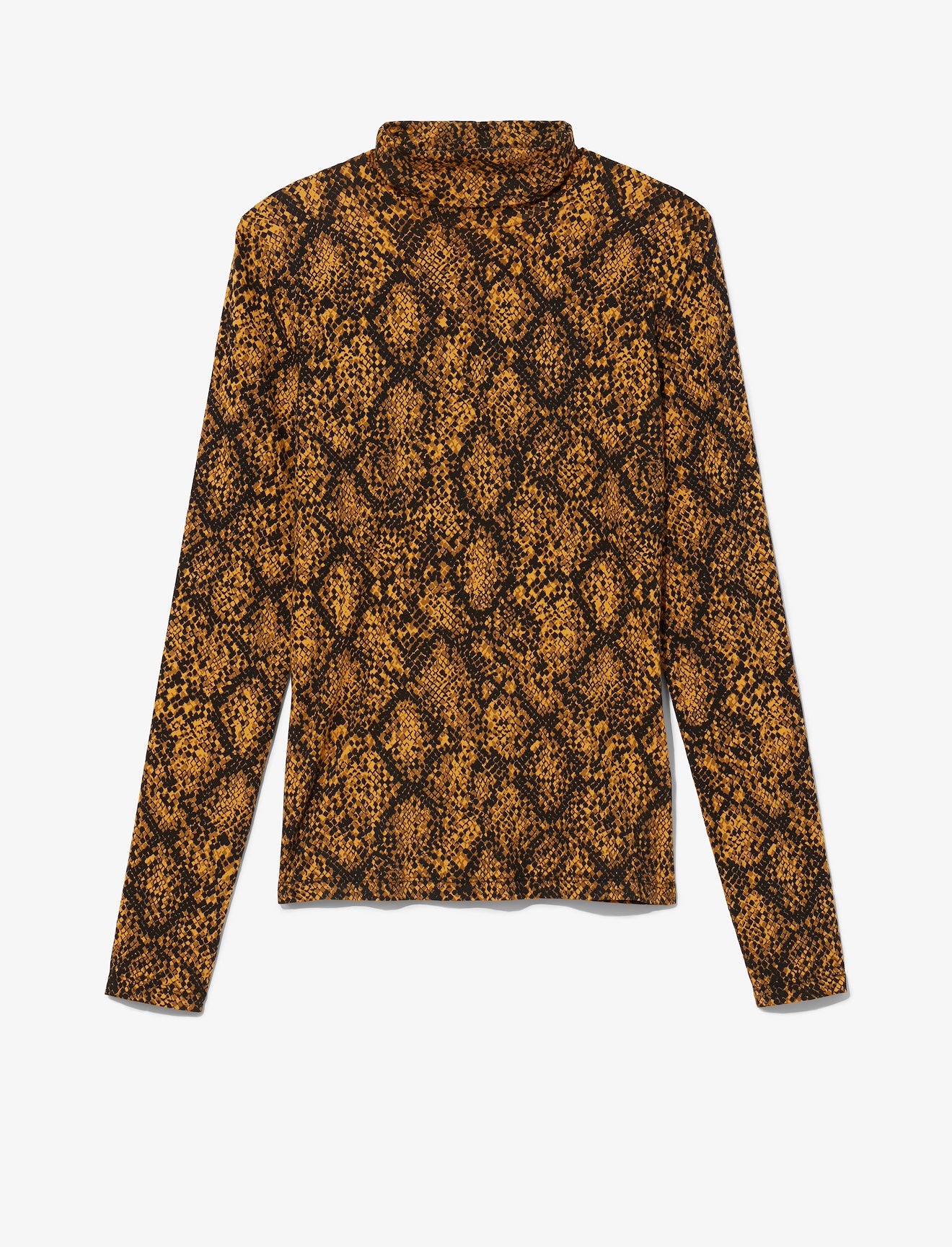 Snake Print Turtleneck Top #5