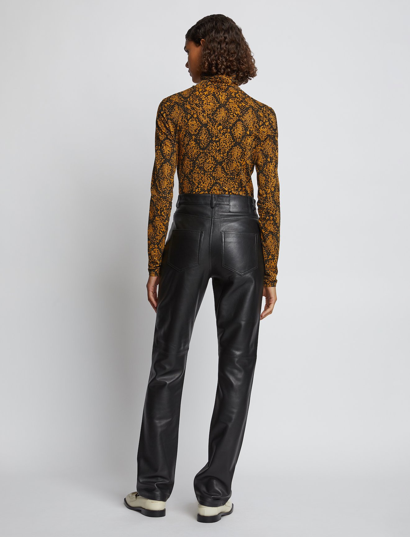 Snake Print Turtleneck Top #3