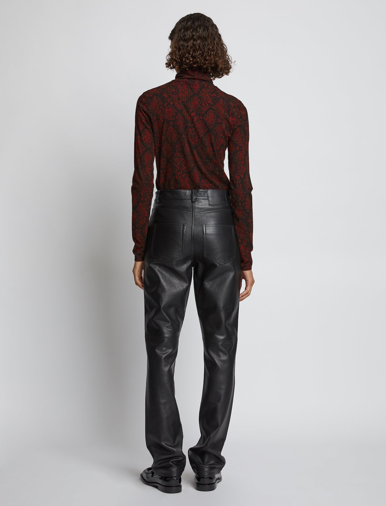 Snake Print Turtleneck Top #3