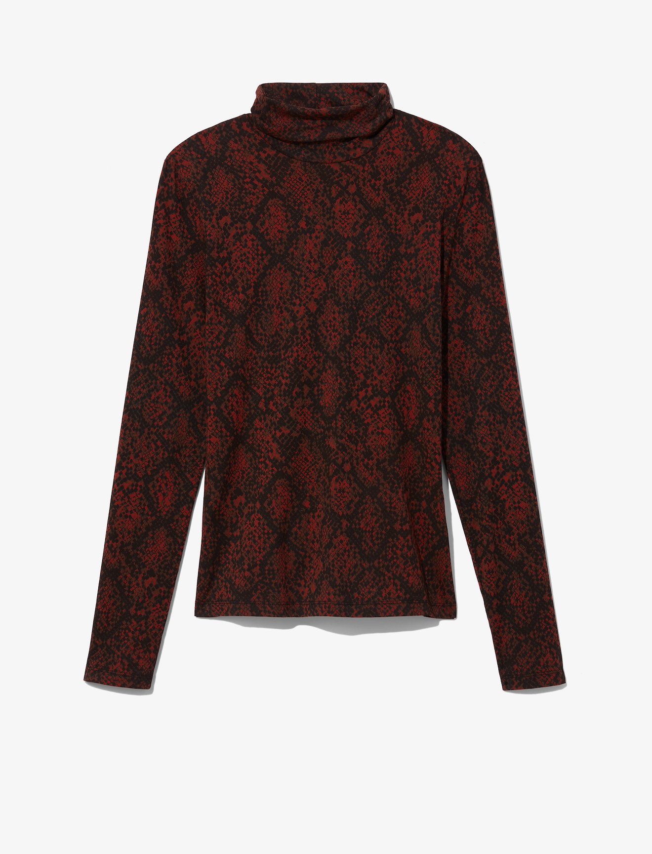 Snake Print Turtleneck Top #5