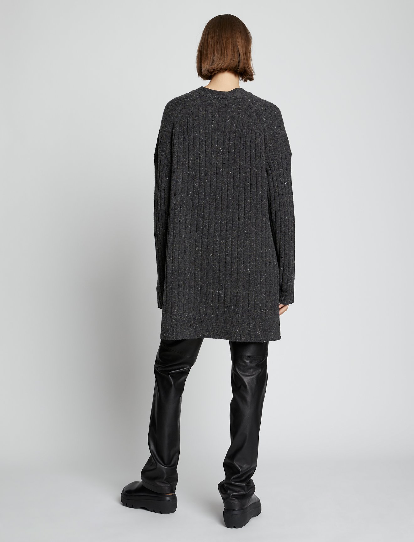 Speckled Wool Oversized Cardigan #3