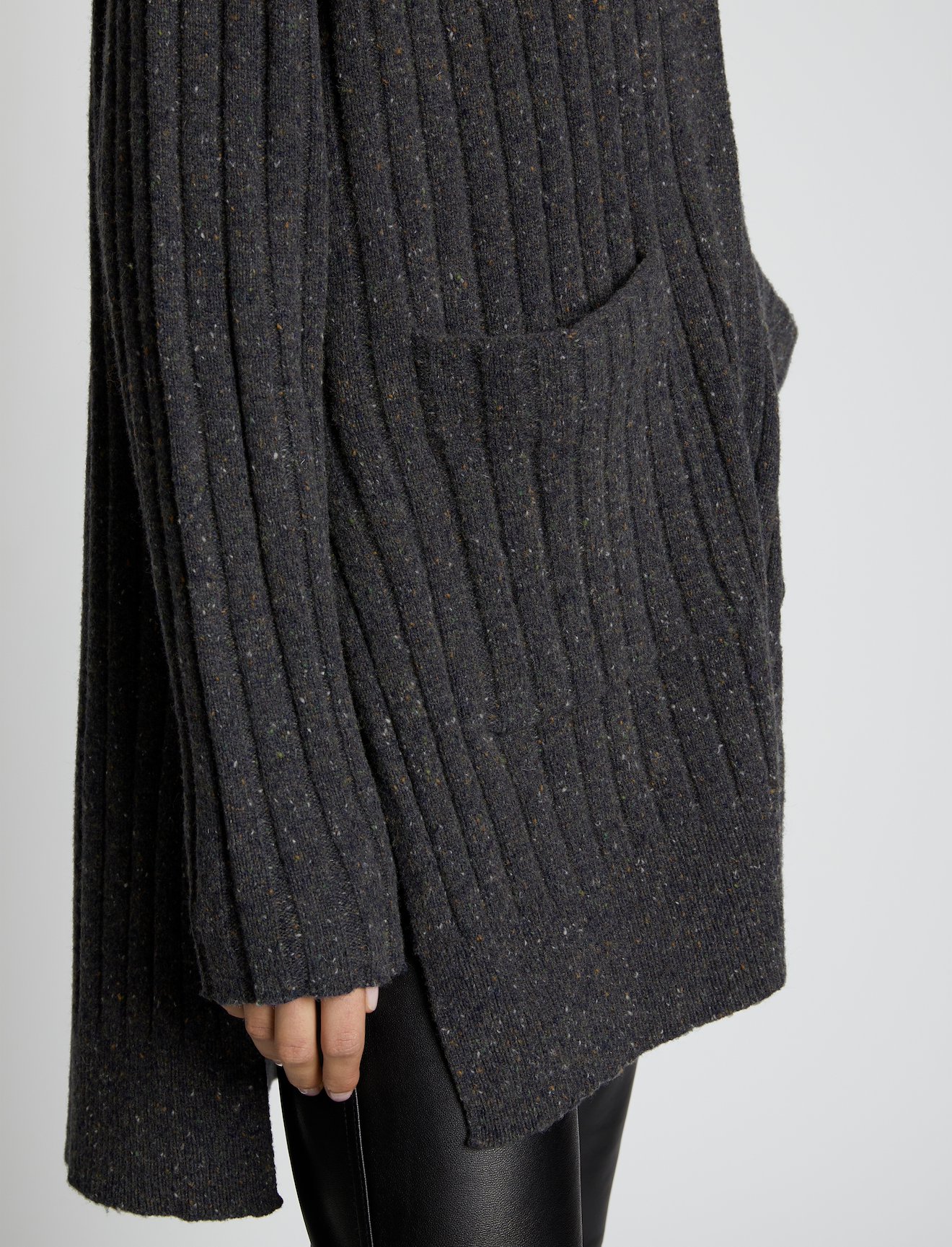 Speckled Wool Oversized Cardigan #4