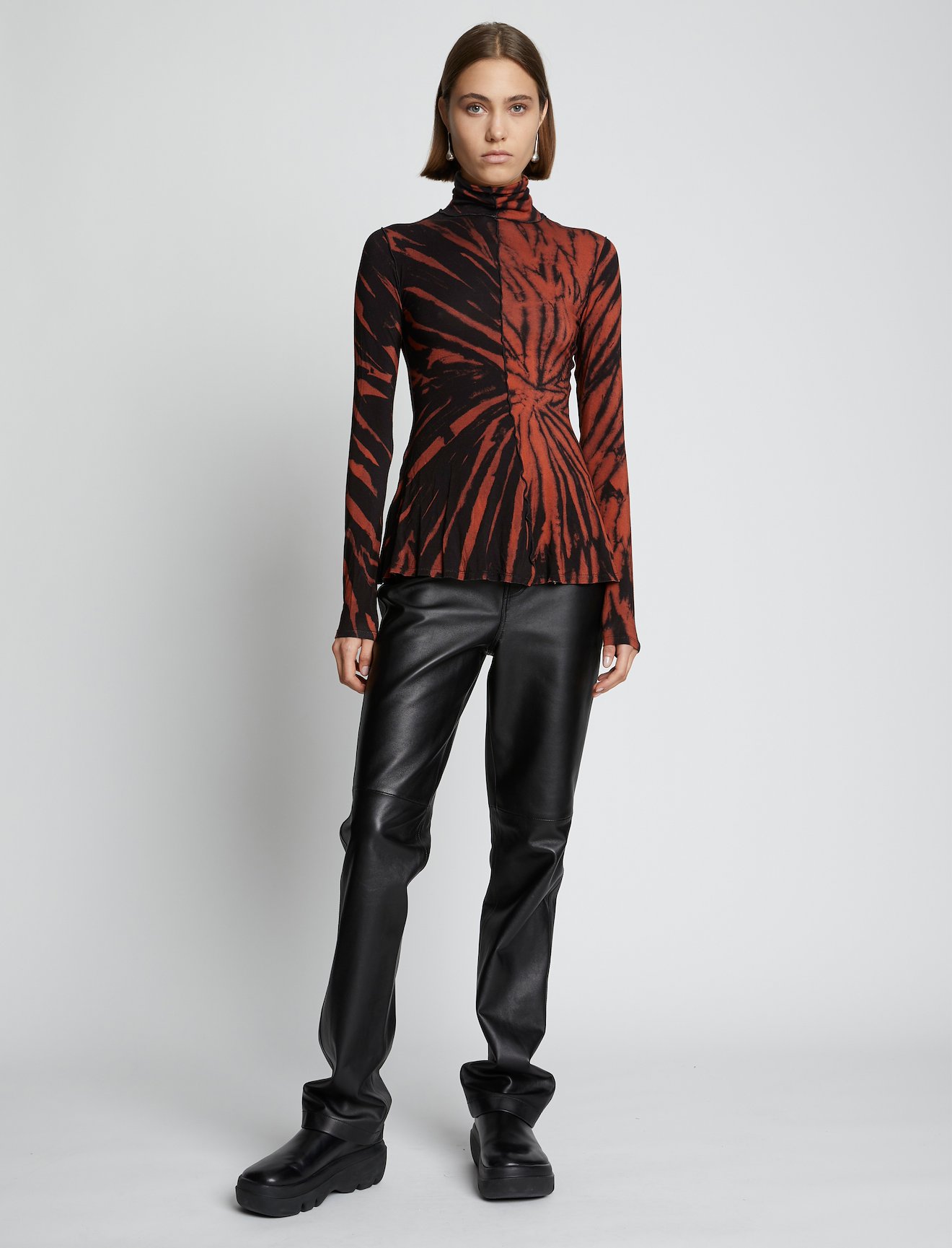 Spiral Tie Dye Turtleneck Top #1