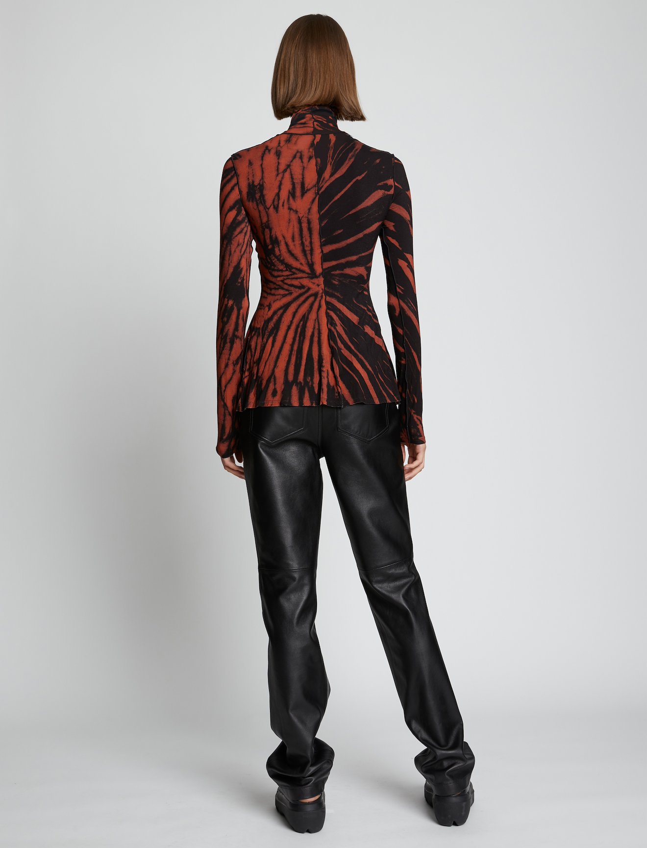 Spiral Tie Dye Turtleneck Top #3