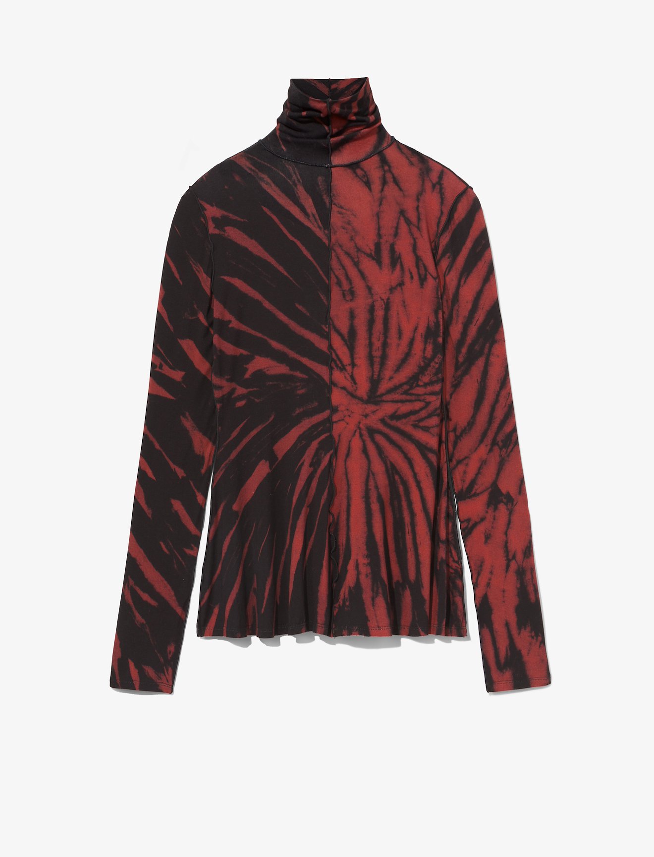 Spiral Tie Dye Turtleneck Top #5