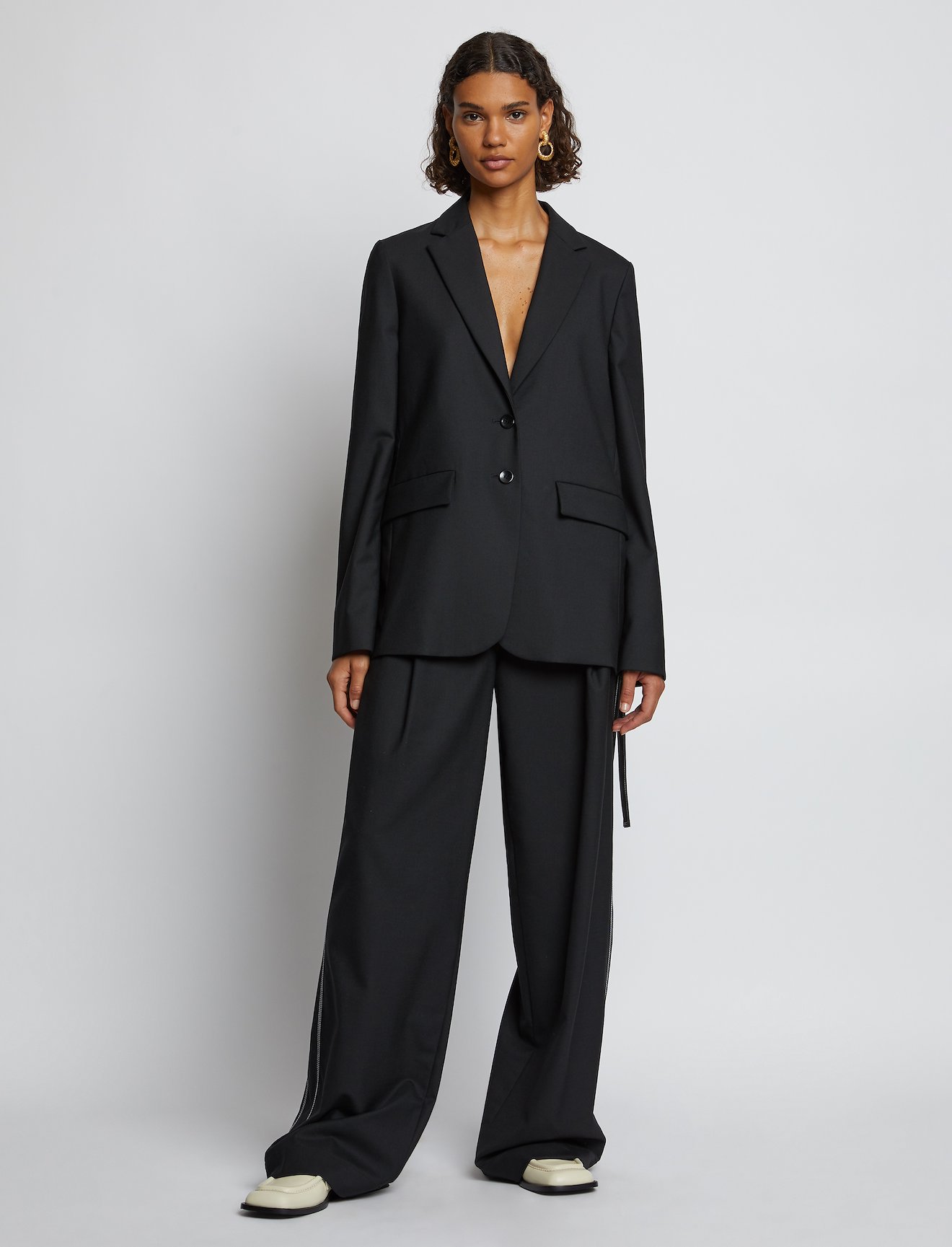 Stretch Suiting Belted Blazer #6