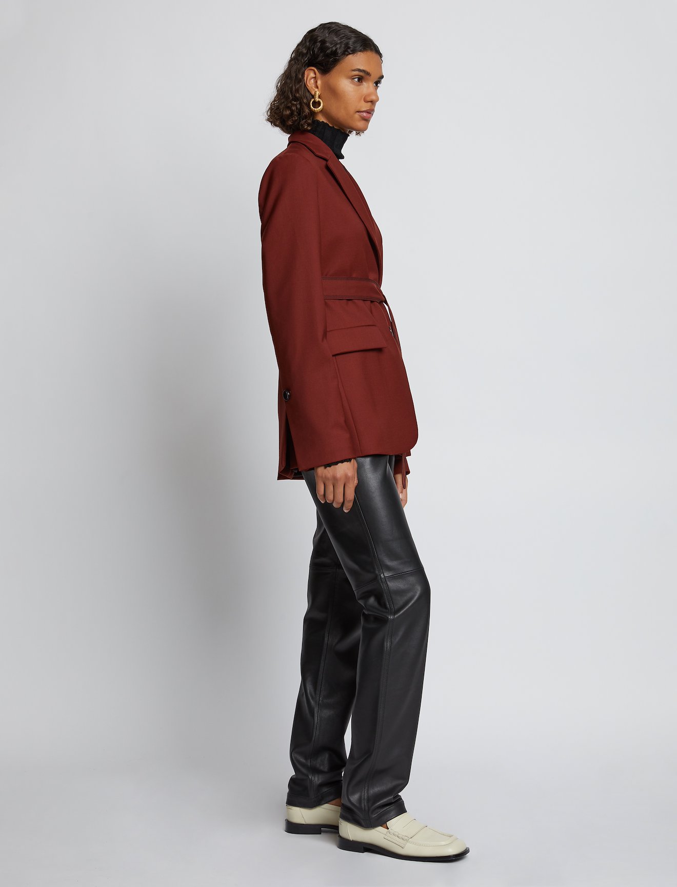 Stretch Suiting Belted Blazer #2