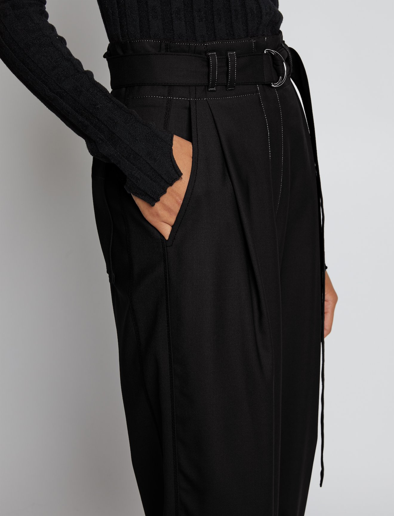 Stretch Suiting Belted Pants #3