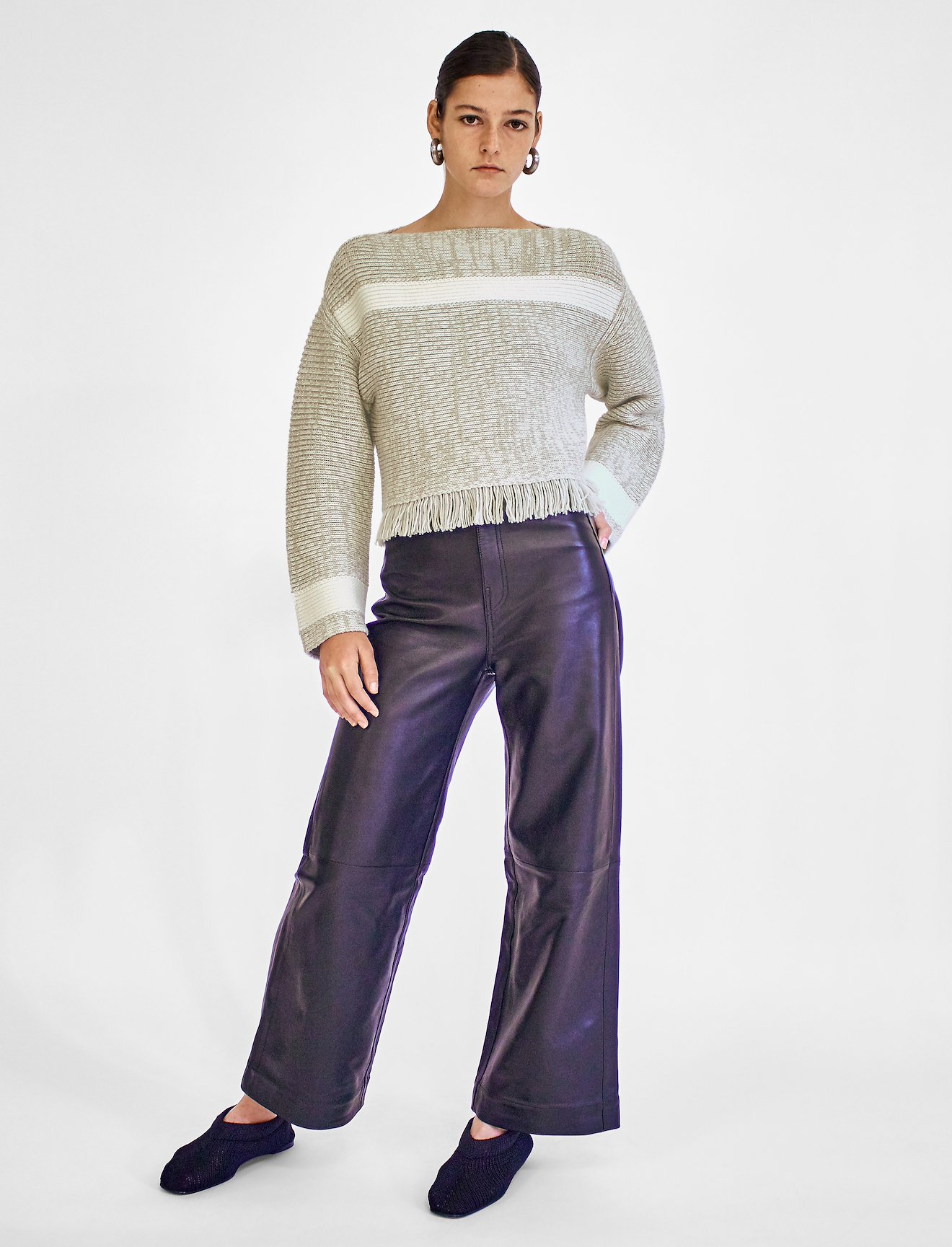 Stripe Fringe Sweater #1