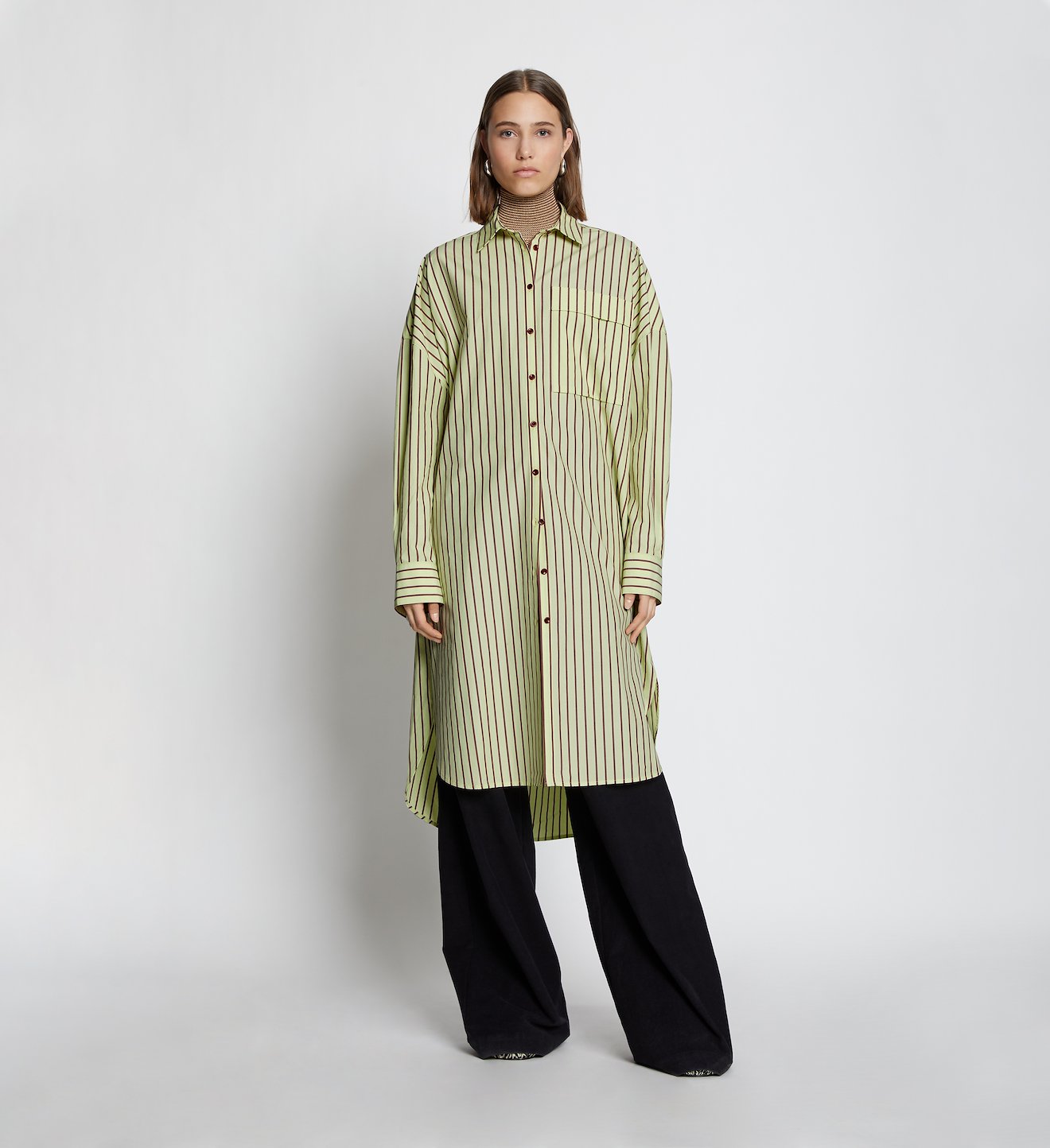 Stripe Poplin Shirt Dress