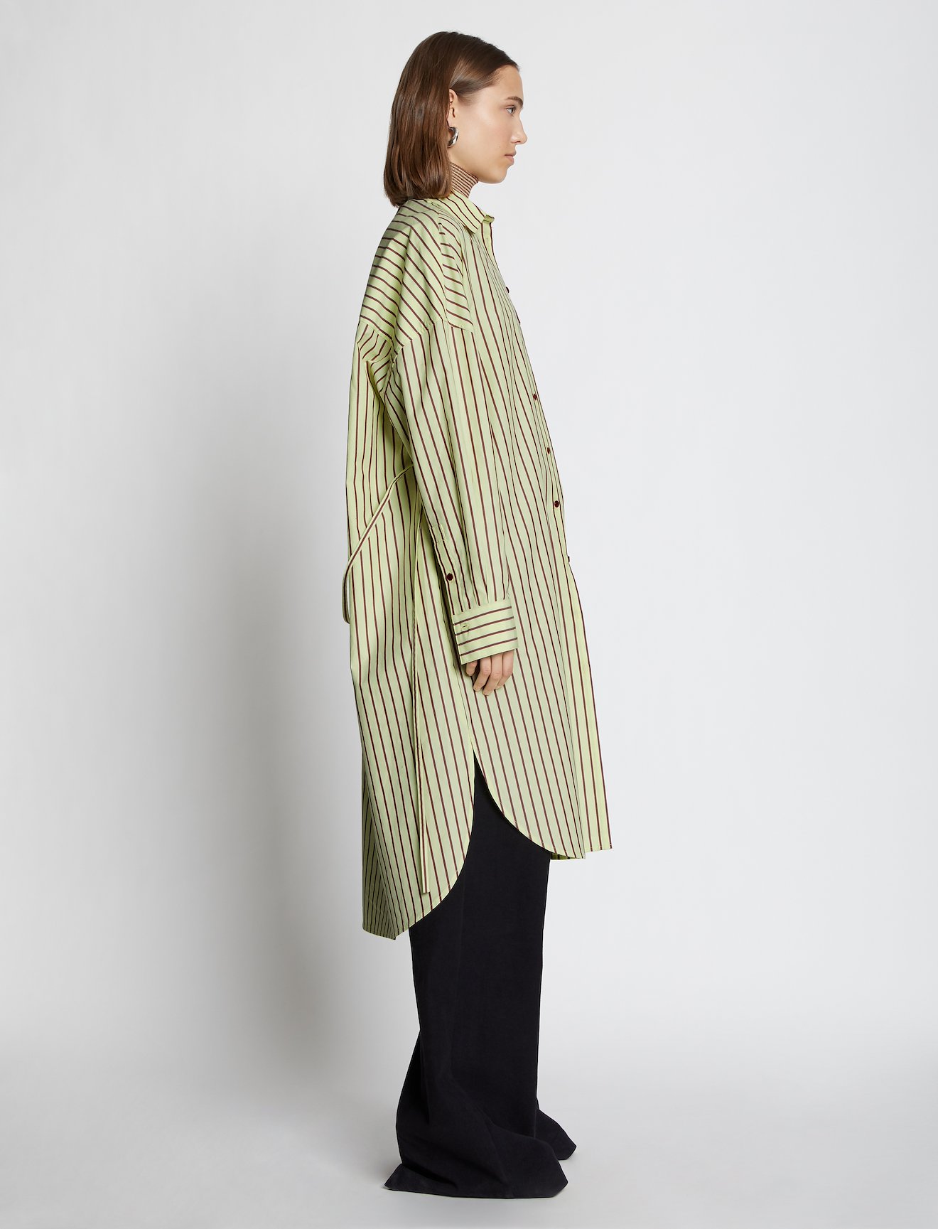 Stripe Poplin Shirt Dress #1