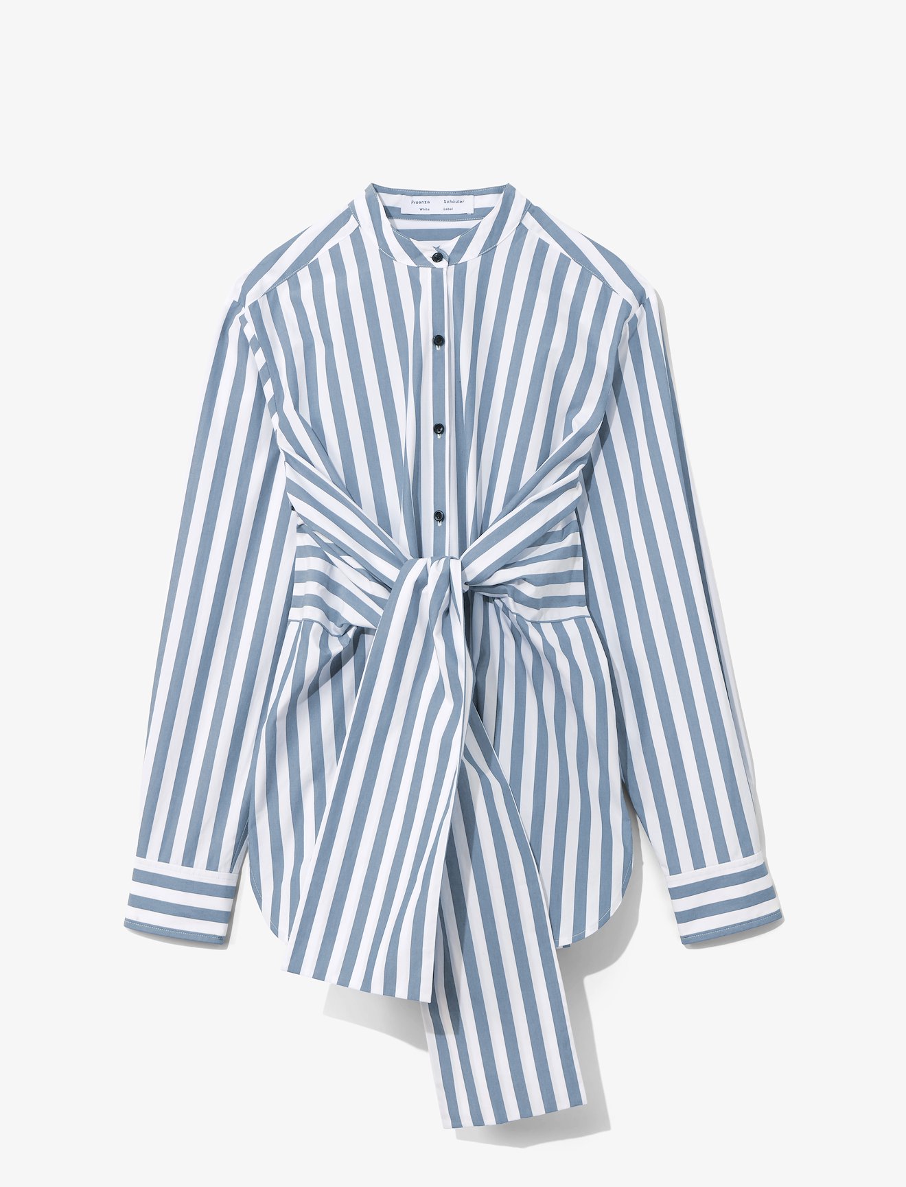 Stripe Poplin Tied Shirt #5