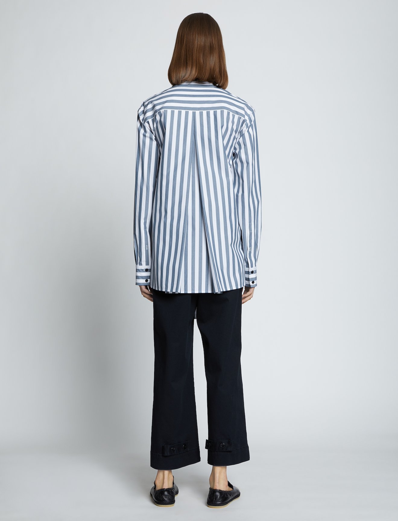 Stripe Poplin Tied Shirt #3