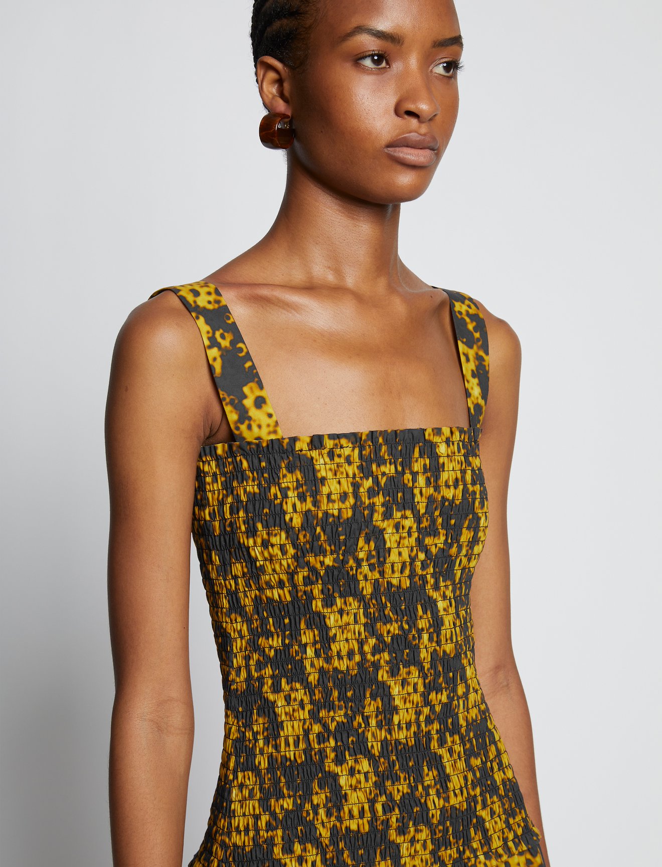 Sunflower Poplin Smocked Dress #3