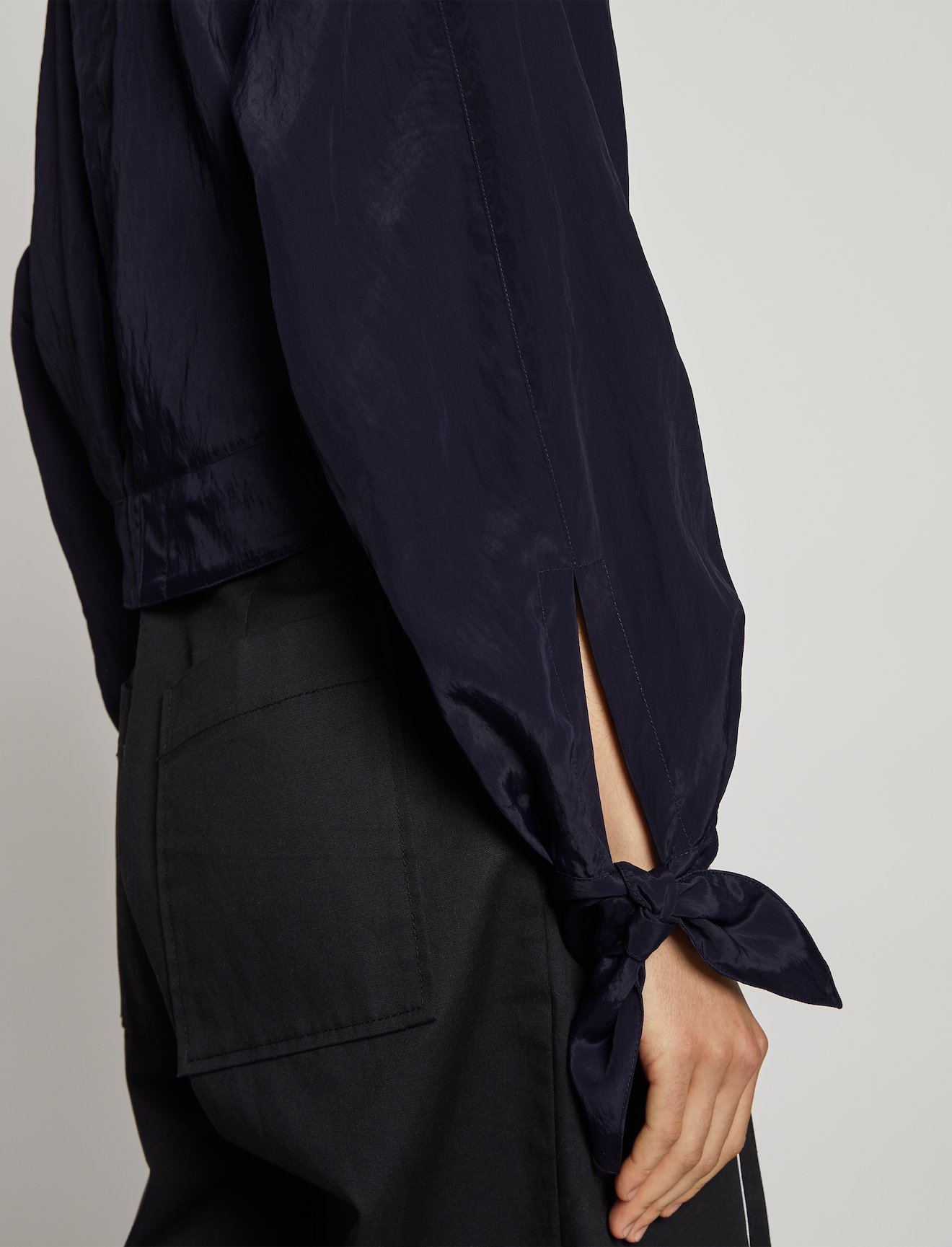 Textured Parachute Cropped Jacket #4