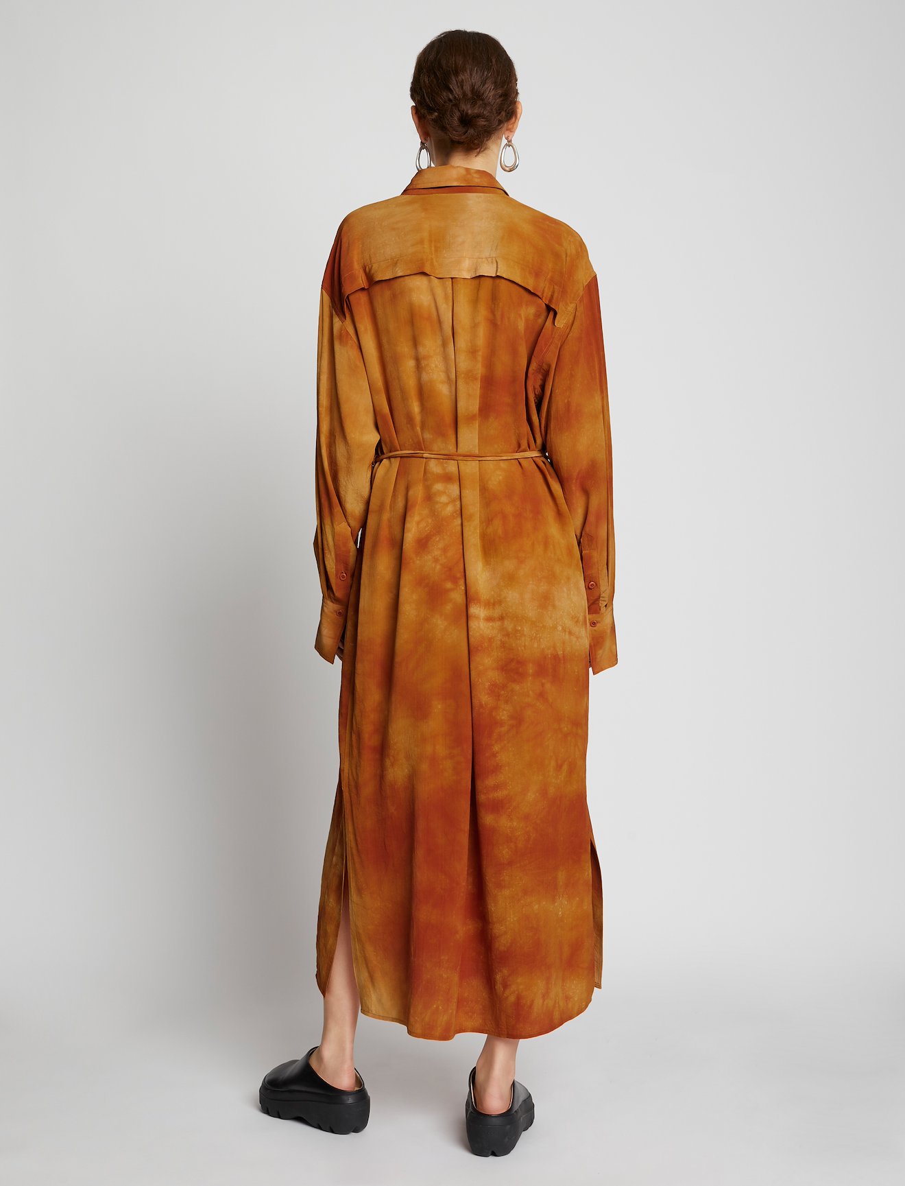 Tie Dye Silk Shirt Dress #2