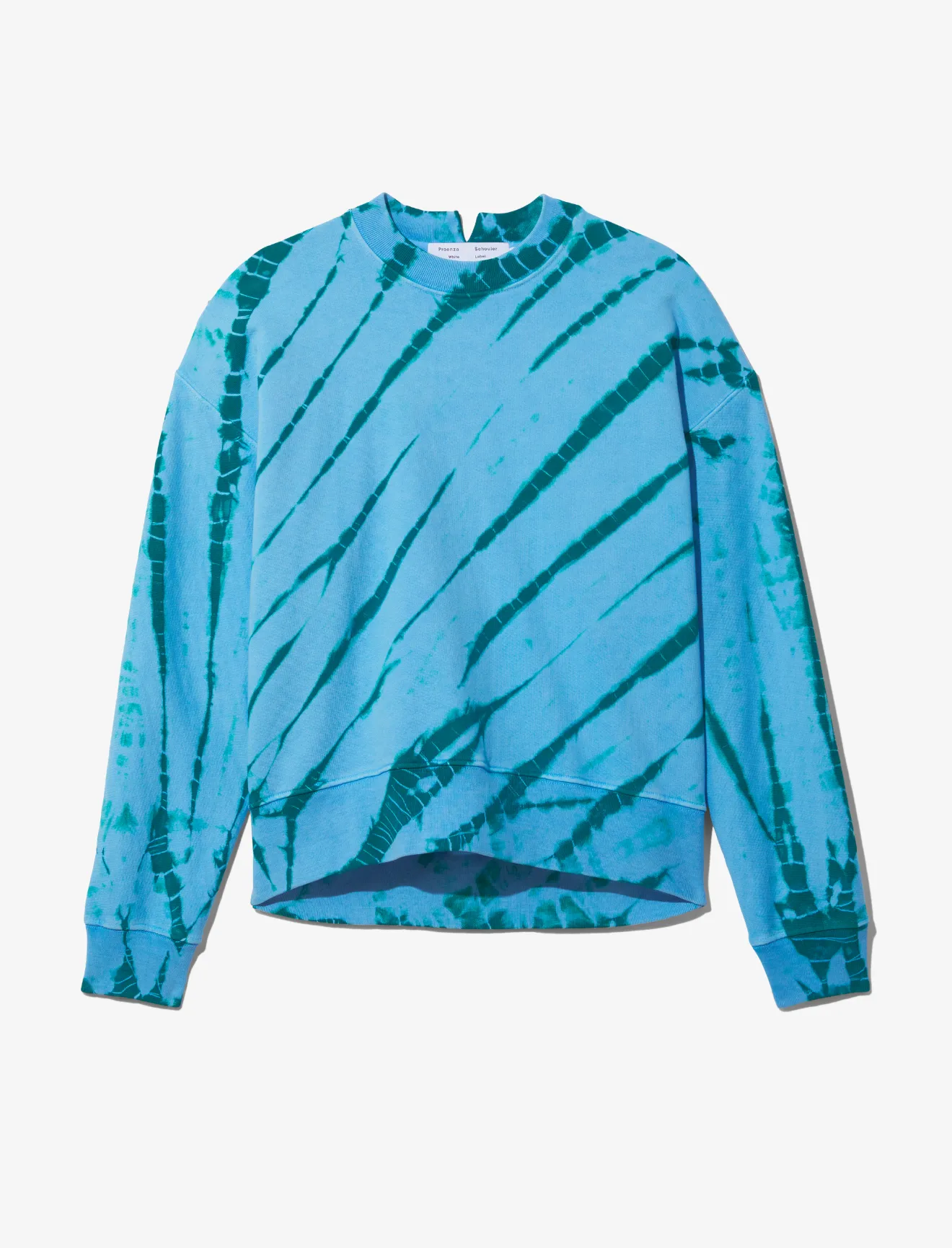 blue and yellow tie dye sweatshirt