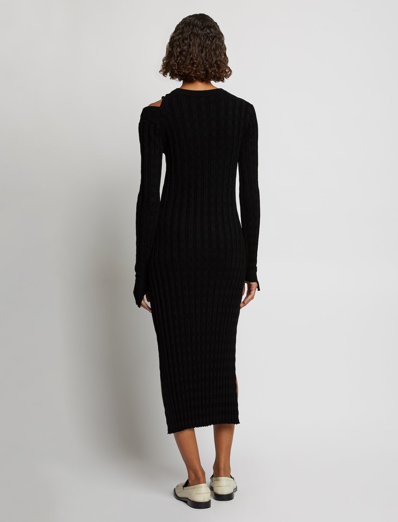 Velvet Checkerboard Rib Dress #2
