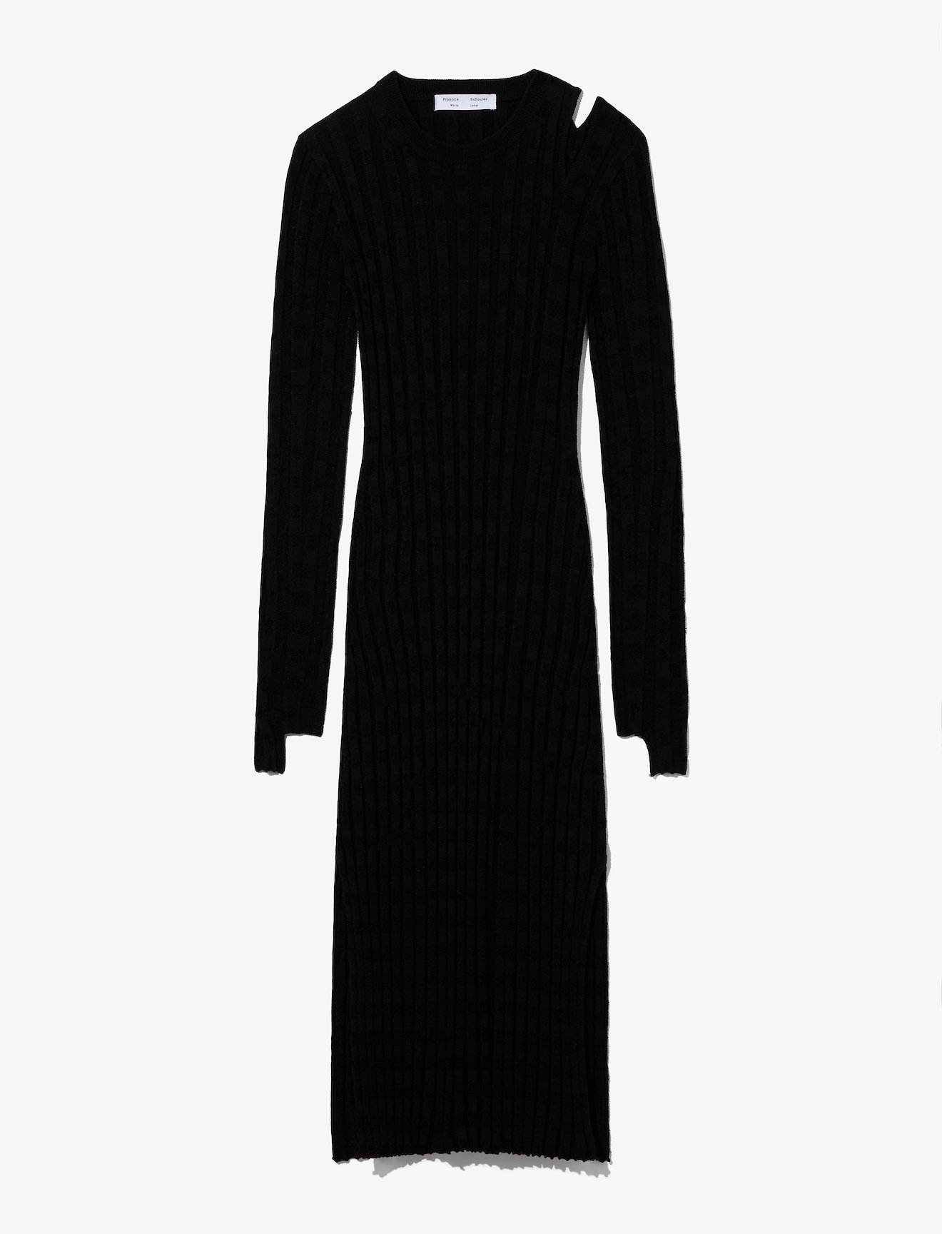 Velvet Checkerboard Rib Dress #4