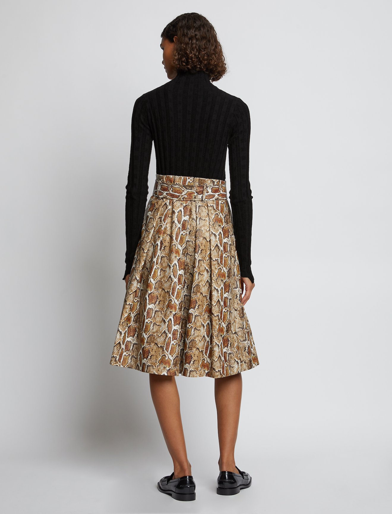 Velvet Checkerboard Rib Turtleneck Top #3