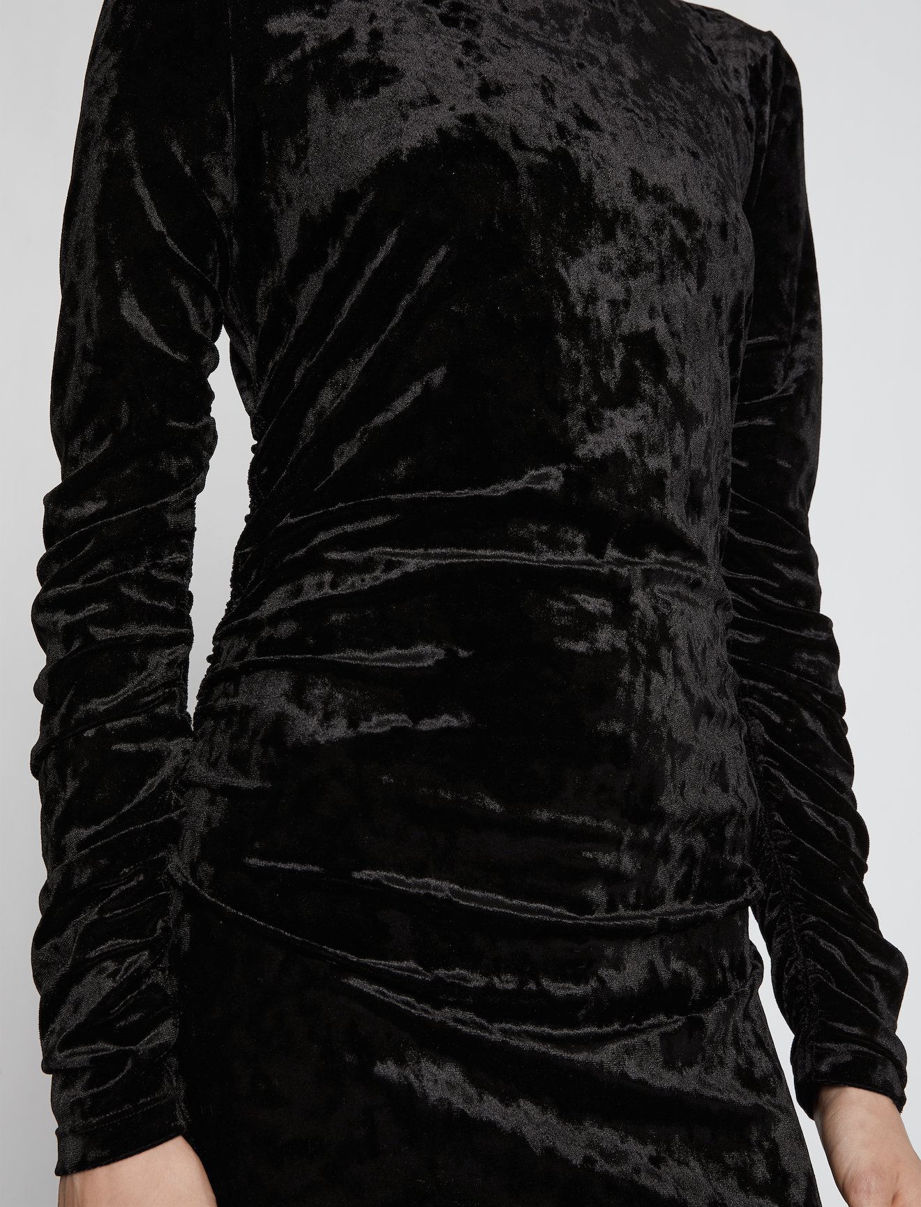 Velvet Jersey Turtleneck Dress #3