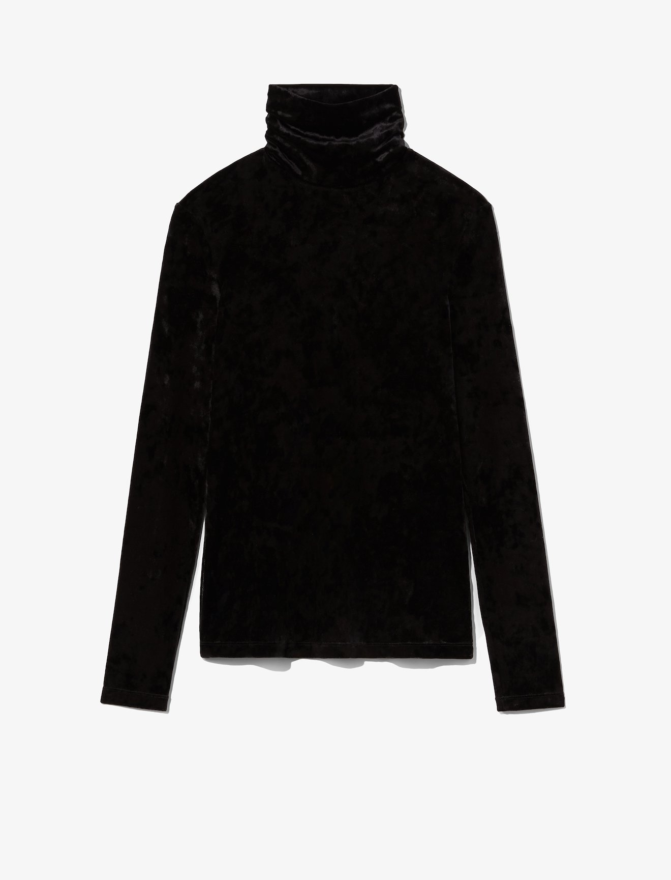 Velvet Jersey Turtleneck Top #5