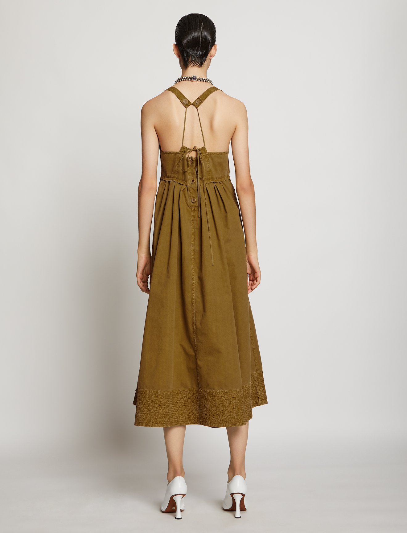 Washed Cotton Apron Dress #2