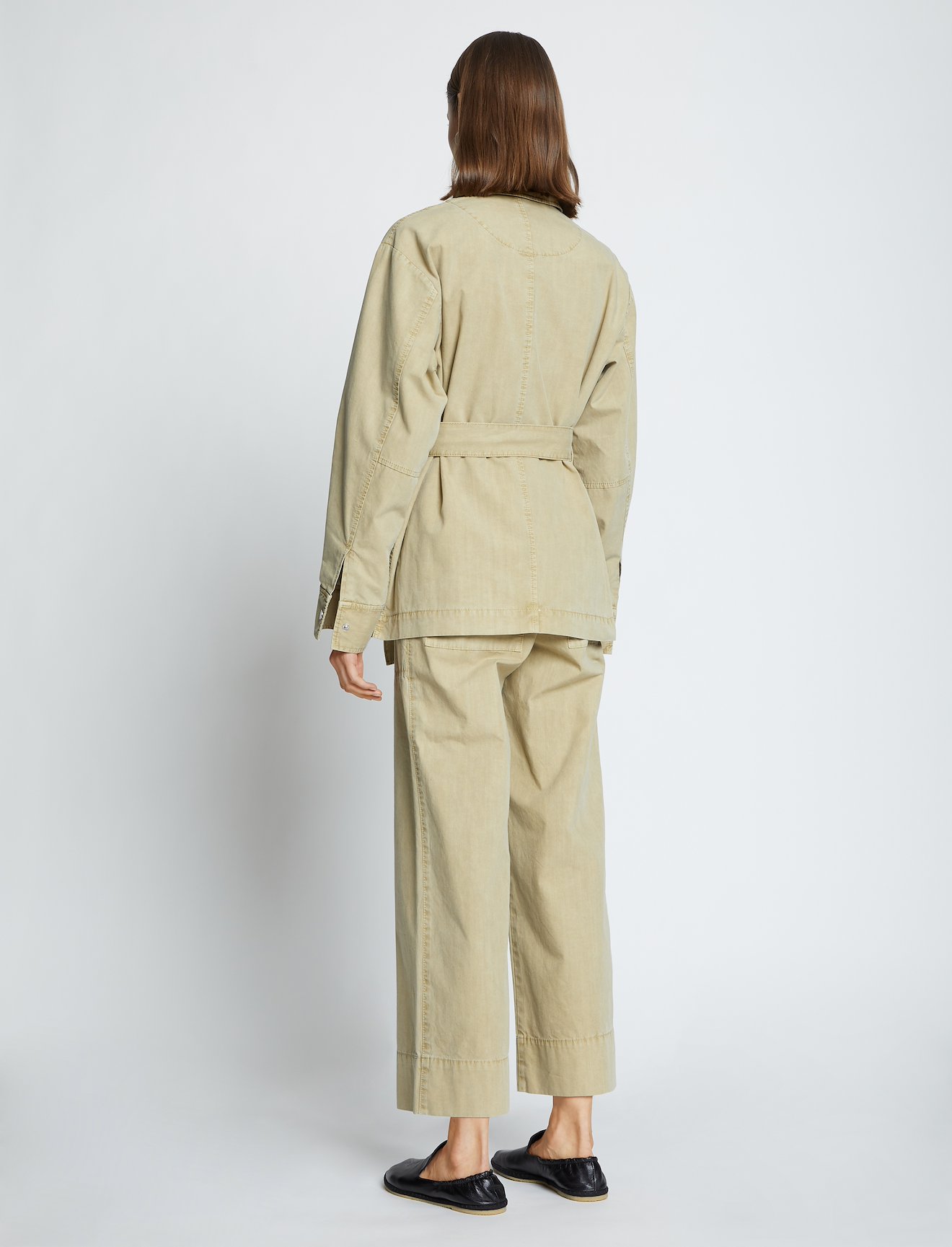 Washed Cotton Belted Jacket #3