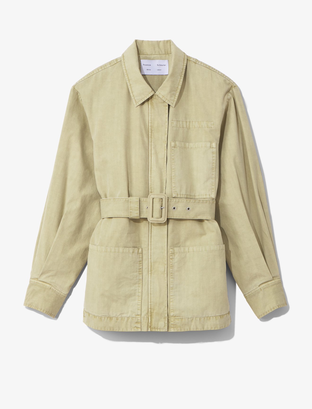 Washed Cotton Belted Jacket #5