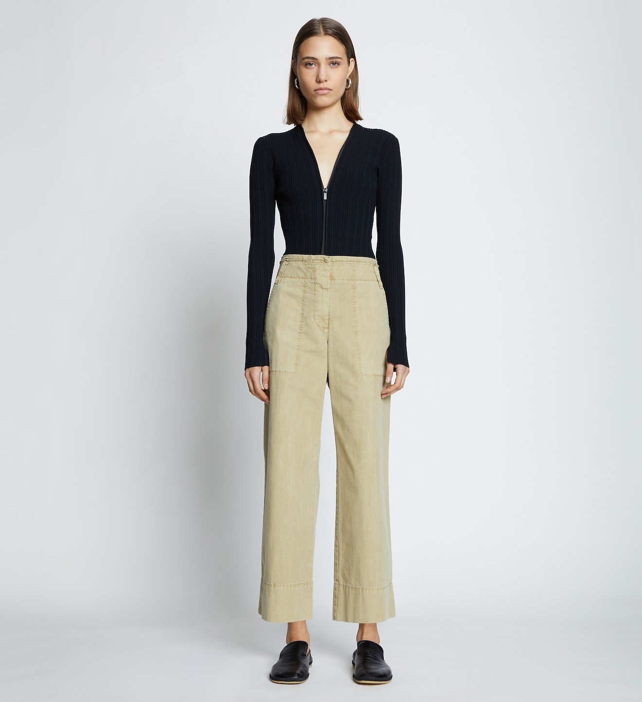 Washed Cotton Pants