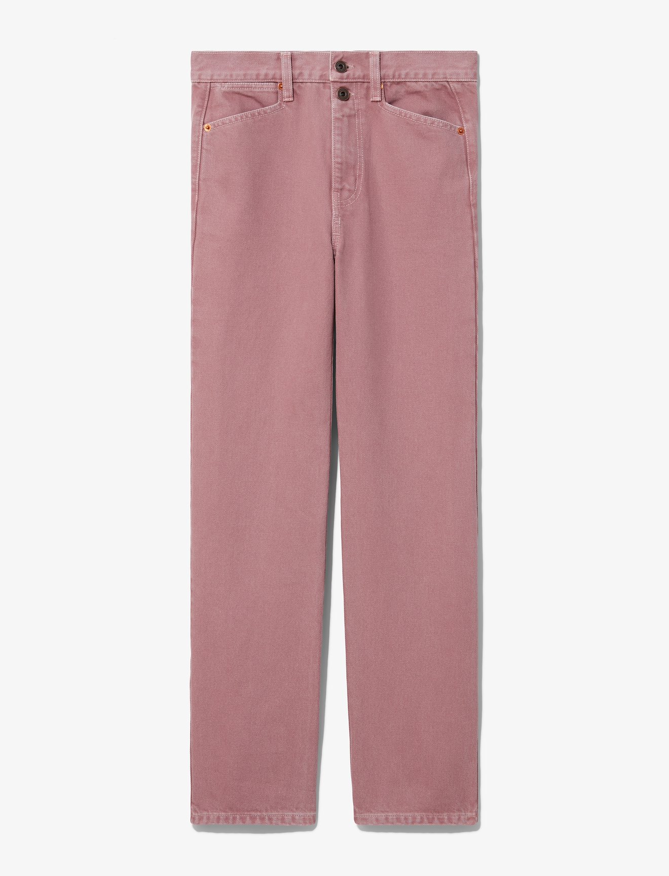 Washed Denim Cropped Stovepipe Jeans #4